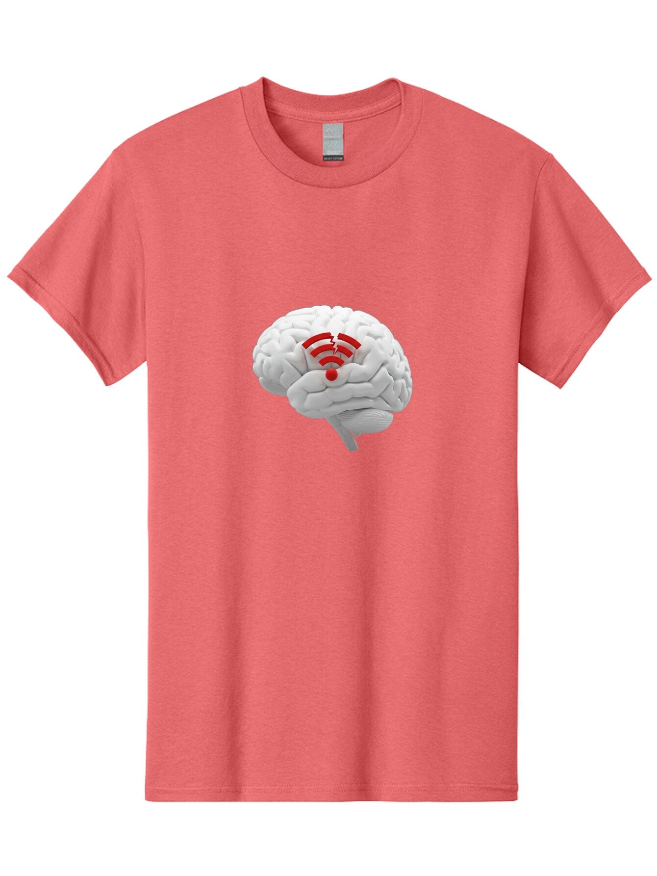 Brain-With-Red-Wifi Men'S Graphic Tee, 100% Cotton, Comfortable Casual Summer Wear, Machine Washable, Vintage Camera, Old Camera, Antique Camera, Black Camera, Classic Photography, Photography Equipment, Nostalgic Device, Film Camera, Baq389 2