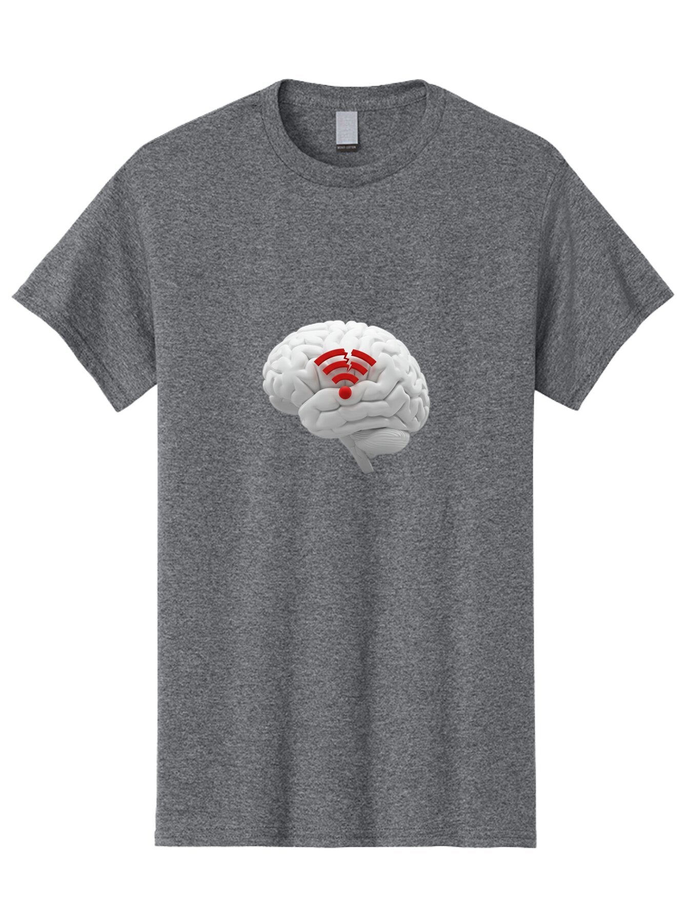 Brain-With-Red-Wifi Men'S Graphic Tee, 100% Cotton, Comfortable Casual Summer Wear, Machine Washable, Vintage Camera, Old Camera, Antique Camera, Black Camera, Classic Photography, Photography Equipment, Nostalgic Device, Film Camera, Baq389 6