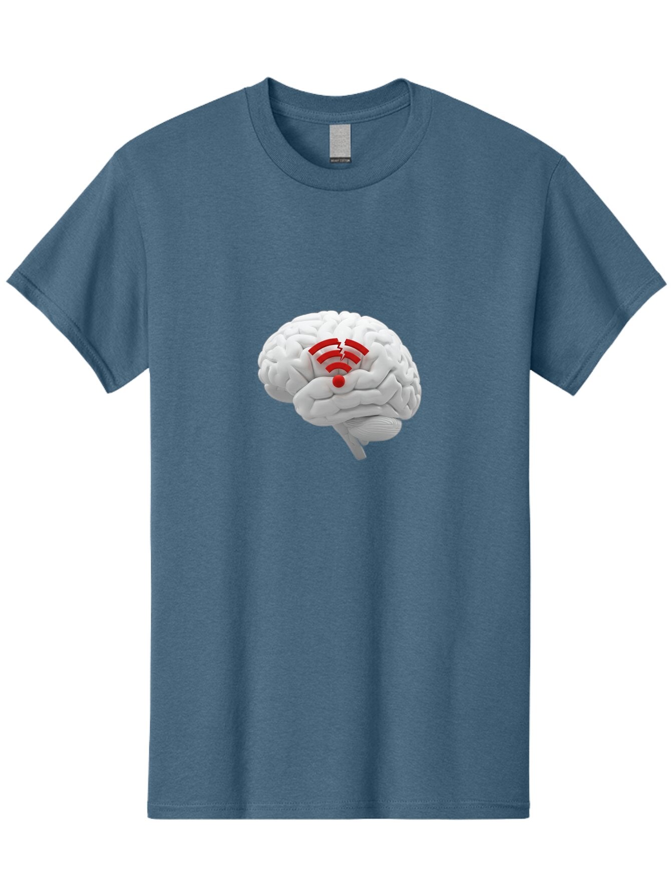 Brain-With-Red-Wifi Men'S Graphic Tee, 100% Cotton, Comfortable Casual Summer Wear, Machine Washable, Vintage Camera, Old Camera, Antique Camera, Black Camera, Classic Photography, Photography Equipment, Nostalgic Device, Film Camera, Baq389 4