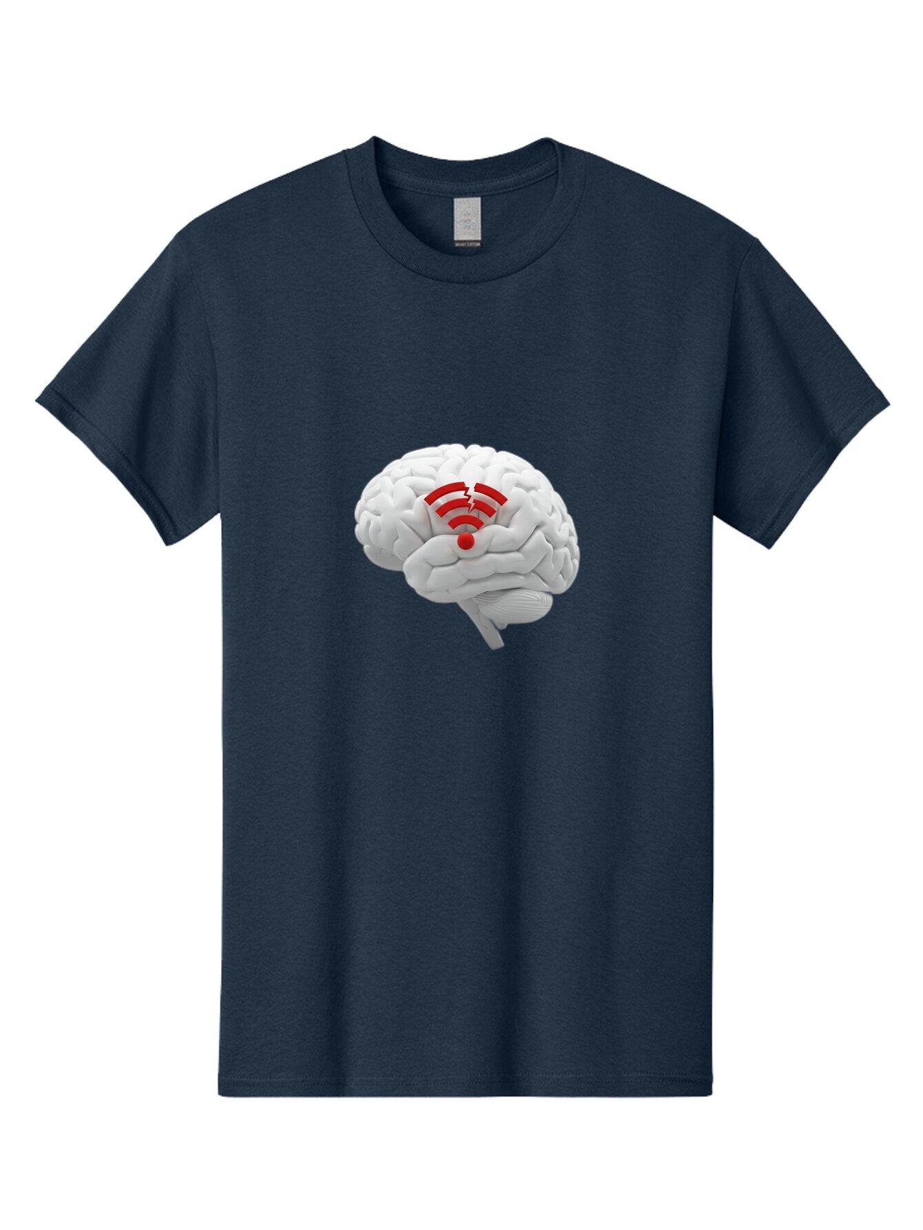 Brain-With-Red-Wifi Men'S Graphic Tee, 100% Cotton, Comfortable Casual Summer Wear, Machine Washable, Vintage Camera, Old Camera, Antique Camera, Black Camera, Classic Photography, Photography Equipment, Nostalgic Device, Film Camera, Baq389 11