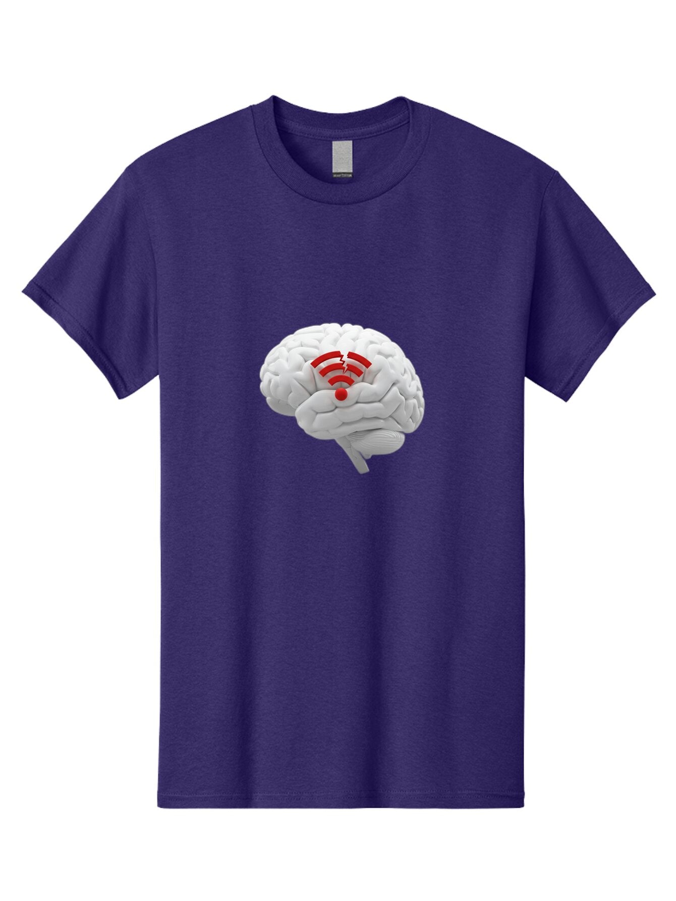 Brain-With-Red-Wifi Men'S Graphic Tee, 100% Cotton, Comfortable Casual Summer Wear, Machine Washable, Vintage Camera, Old Camera, Antique Camera, Black Camera, Classic Photography, Photography Equipment, Nostalgic Device, Film Camera, Baq389 8