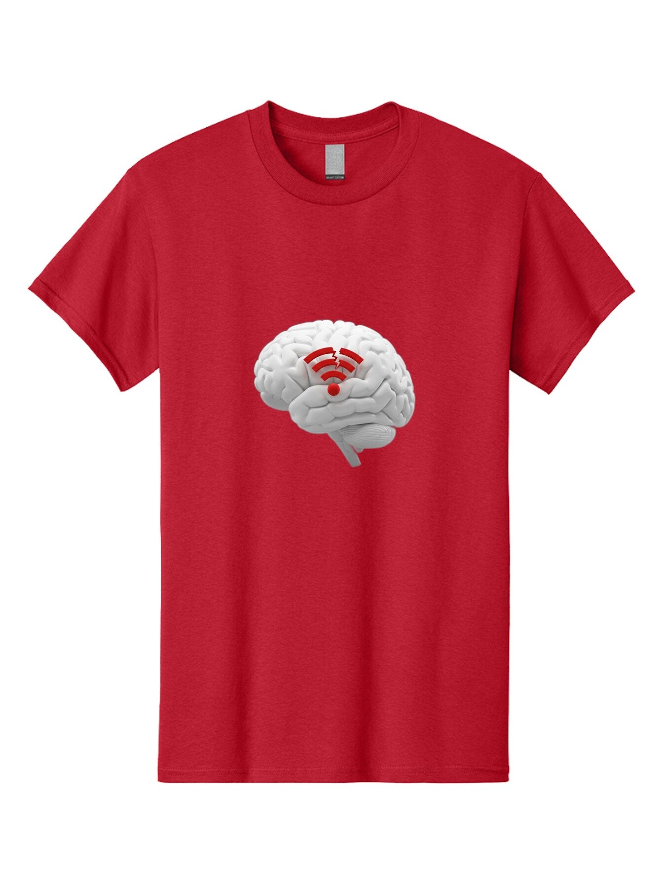 Brain-With-Red-Wifi Men'S Graphic Tee, 100% Cotton, Comfortable Casual Summer Wear, Machine Washable, Vintage Camera, Old Camera, Antique Camera, Black Camera, Classic Photography, Photography Equipment, Nostalgic Device, Film Camera, Baq389 7