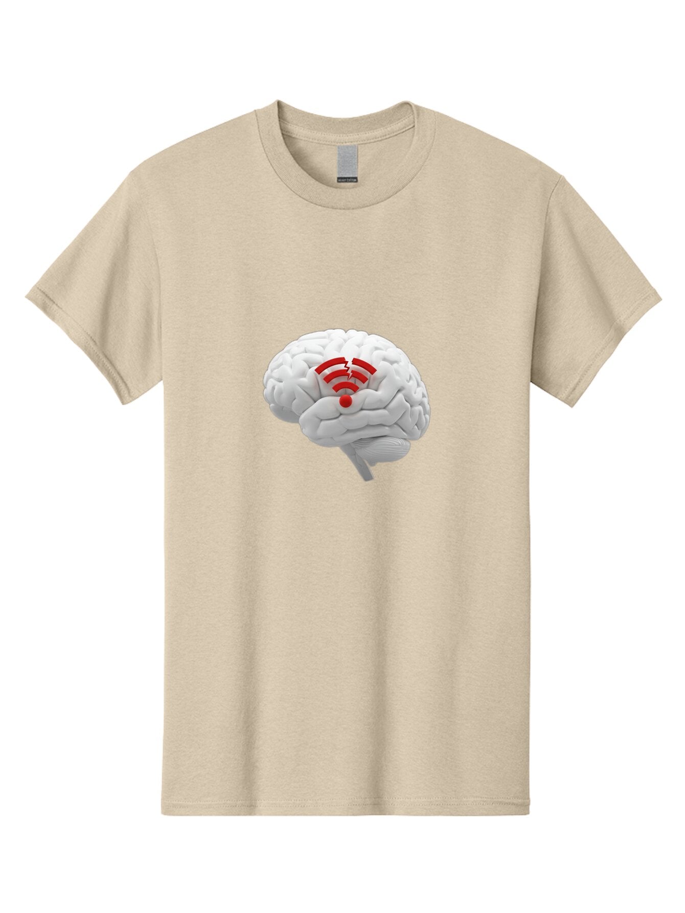 Brain-With-Red-Wifi Men'S Graphic Tee, 100% Cotton, Comfortable Casual Summer Wear, Machine Washable, Vintage Camera, Old Camera, Antique Camera, Black Camera, Classic Photography, Photography Equipment, Nostalgic Device, Film Camera, Baq389 1