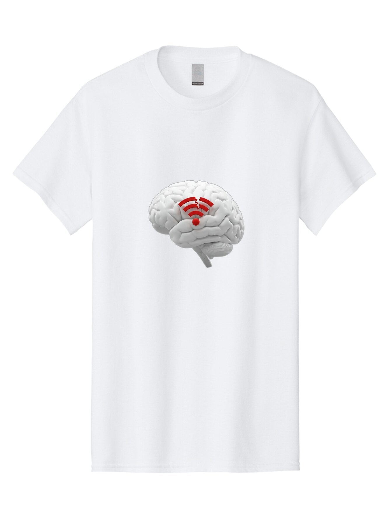 Brain-With-Red-Wifi Men'S Graphic Tee, 100% Cotton, Comfortable Casual Summer Wear, Machine Washable, Vintage Camera, Old Camera, Antique Camera, Black Camera, Classic Photography, Photography Equipment, Nostalgic Device, Film Camera, Baq389 5