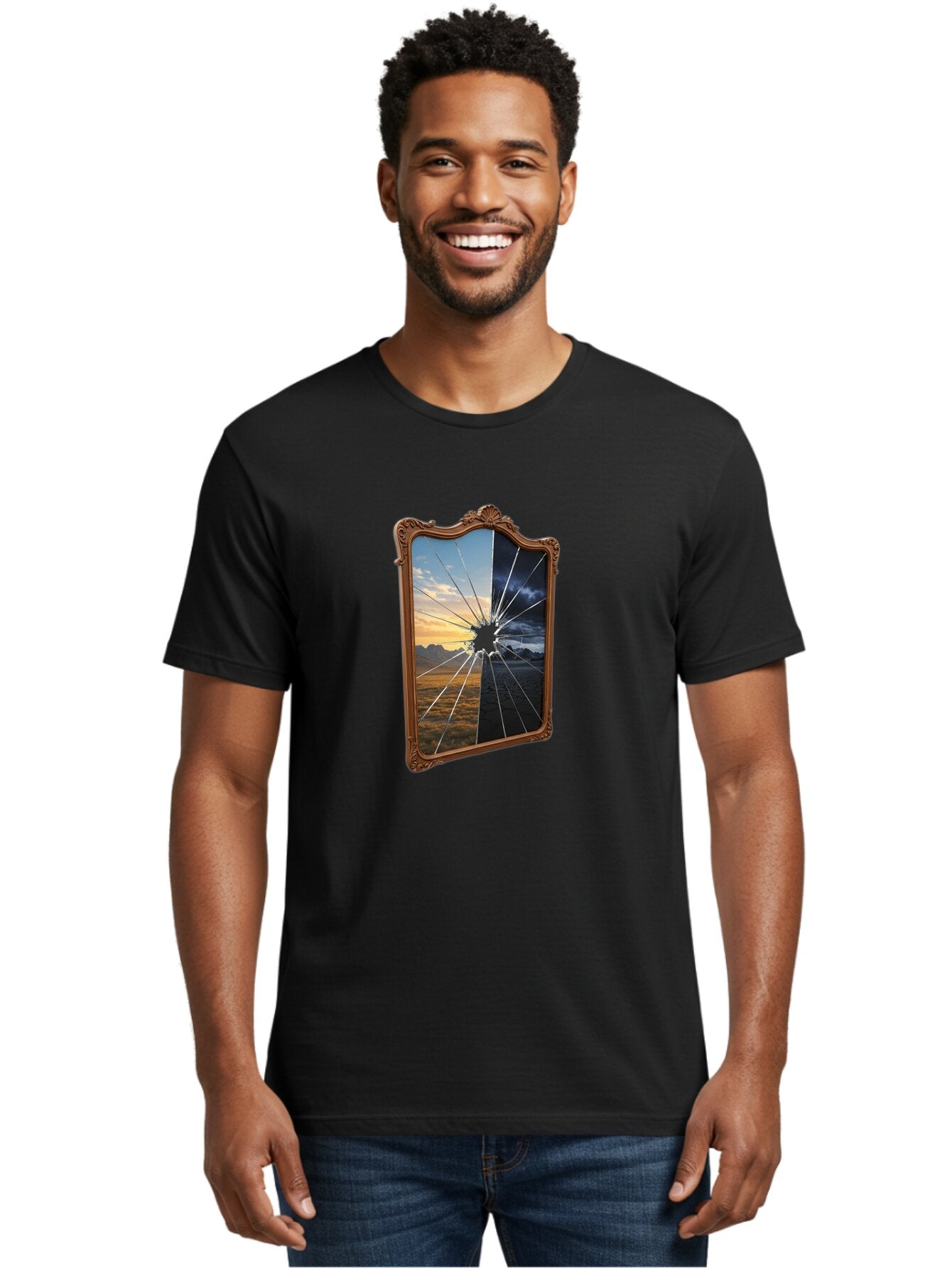 Broken-Mirror Men'S Graphic Tee, 100% Cotton, Comfortable Casual Summer Wear, Machine Washable, Vintage Camera, Old Camera, Antique Camera, Black Camera, Classic Photography, Photography Equipment, Nostalgic Device, Film Camera, Camera Art Baq395 26
