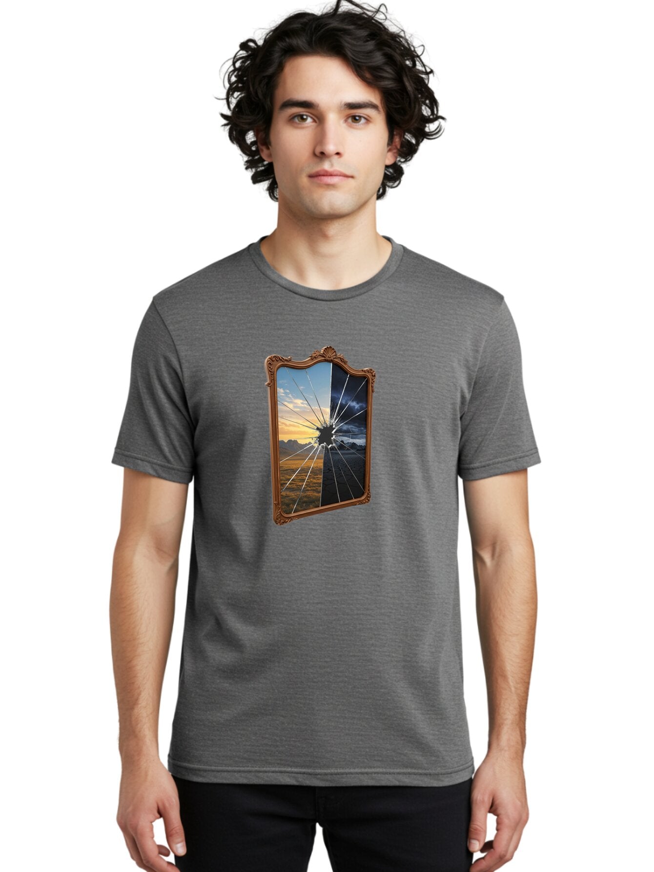 Broken-Mirror Men'S Graphic Tee, 100% Cotton, Comfortable Casual Summer Wear, Machine Washable, Vintage Camera, Old Camera, Antique Camera, Black Camera, Classic Photography, Photography Equipment, Nostalgic Device, Film Camera, Camera Art Baq395 23