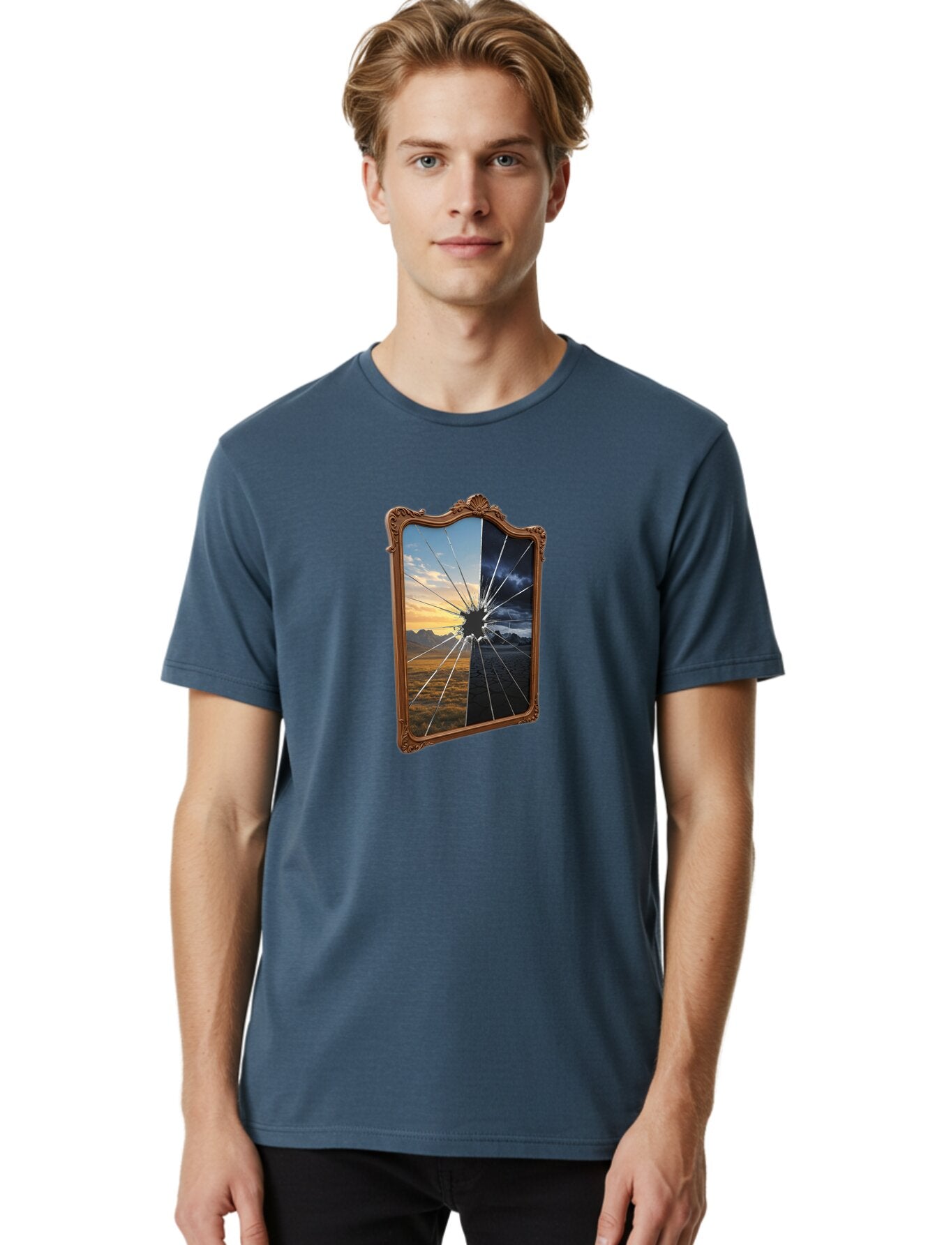 Broken-Mirror Men'S Graphic Tee, 100% Cotton, Comfortable Casual Summer Wear, Machine Washable, Vintage Camera, Old Camera, Antique Camera, Black Camera, Classic Photography, Photography Equipment, Nostalgic Device, Film Camera, Camera Art Baq395 21