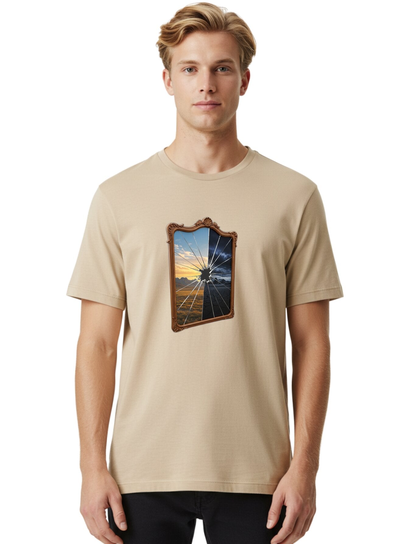 Broken-Mirror Men'S Graphic Tee, 100% Cotton, Comfortable Casual Summer Wear, Machine Washable, Vintage Camera, Old Camera, Antique Camera, Black Camera, Classic Photography, Photography Equipment, Nostalgic Device, Film Camera, Camera Art Baq395 28