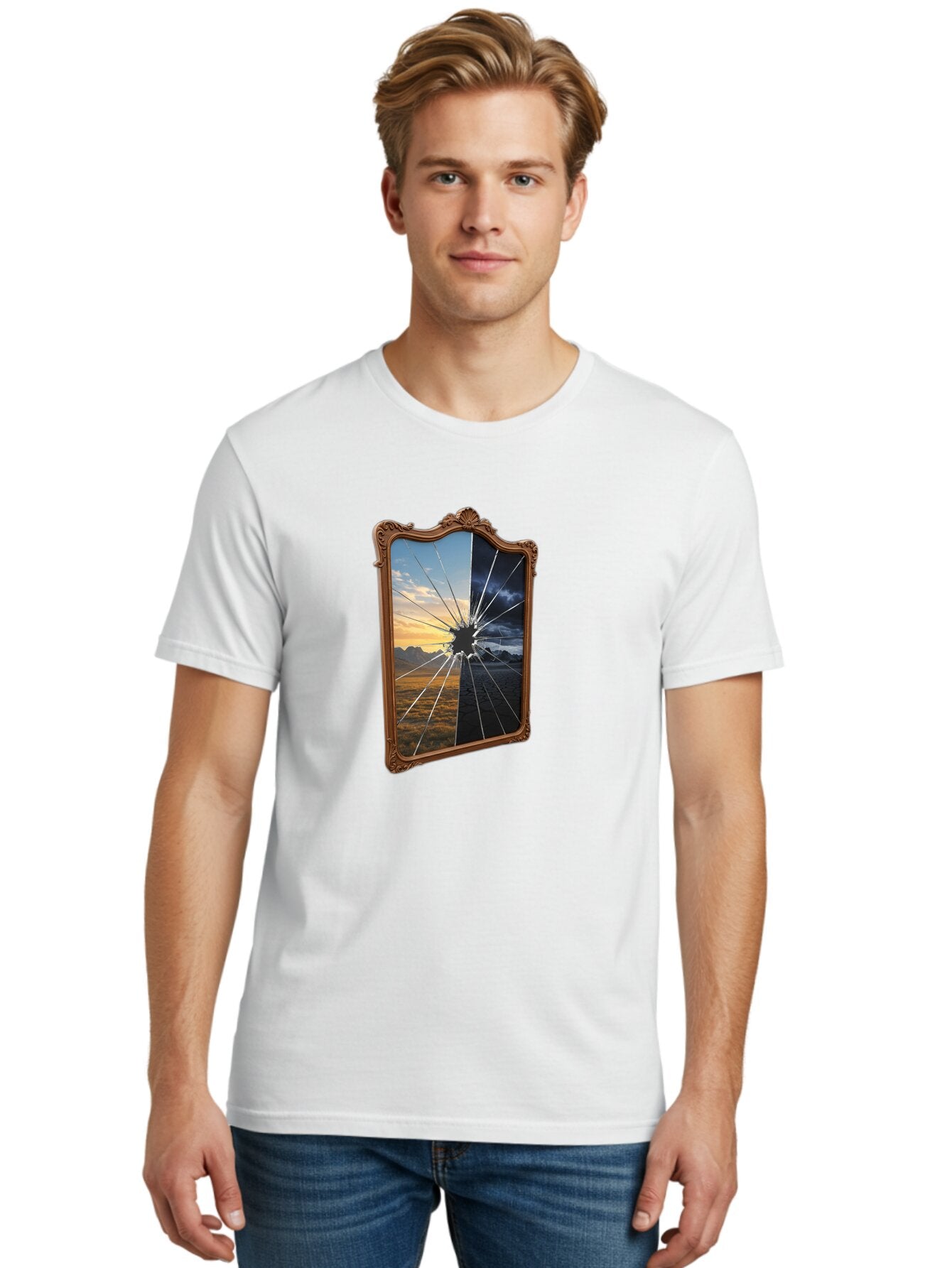 Broken-Mirror Men'S Graphic Tee, 100% Cotton, Comfortable Casual Summer Wear, Machine Washable, Vintage Camera, Old Camera, Antique Camera, Black Camera, Classic Photography, Photography Equipment, Nostalgic Device, Film Camera, Camera Art Baq395 18