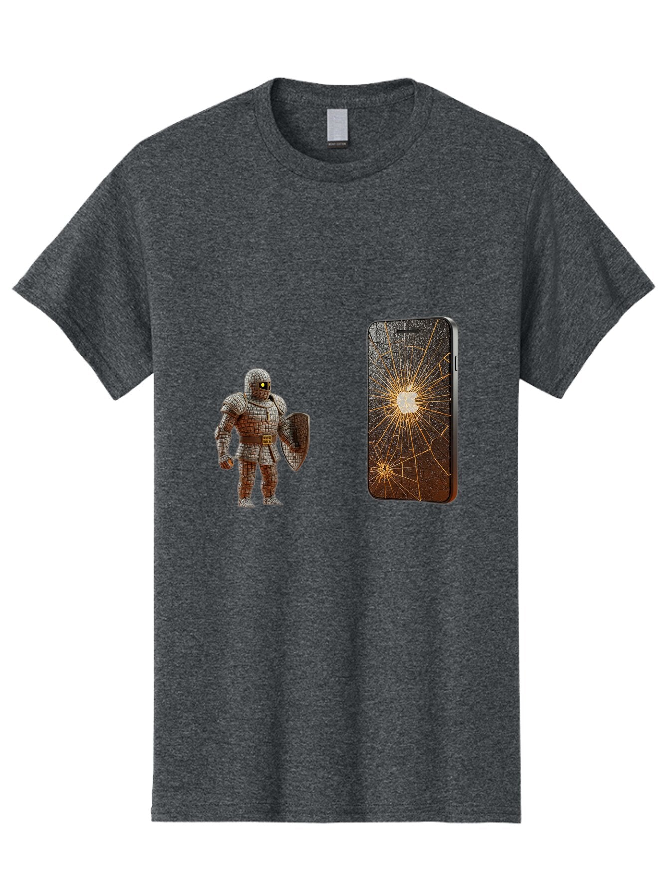 Broken-Phone-Screen Men'S Graphic Tee, 100% Cotton, Comfortable Casual Summer Wear, Machine Washable, Vintage Camera, Old Camera, Antique Camera, Black Camera, Classic Photography, Photography Equipment, Nostalgic Device, Film Camera, Baq396 3