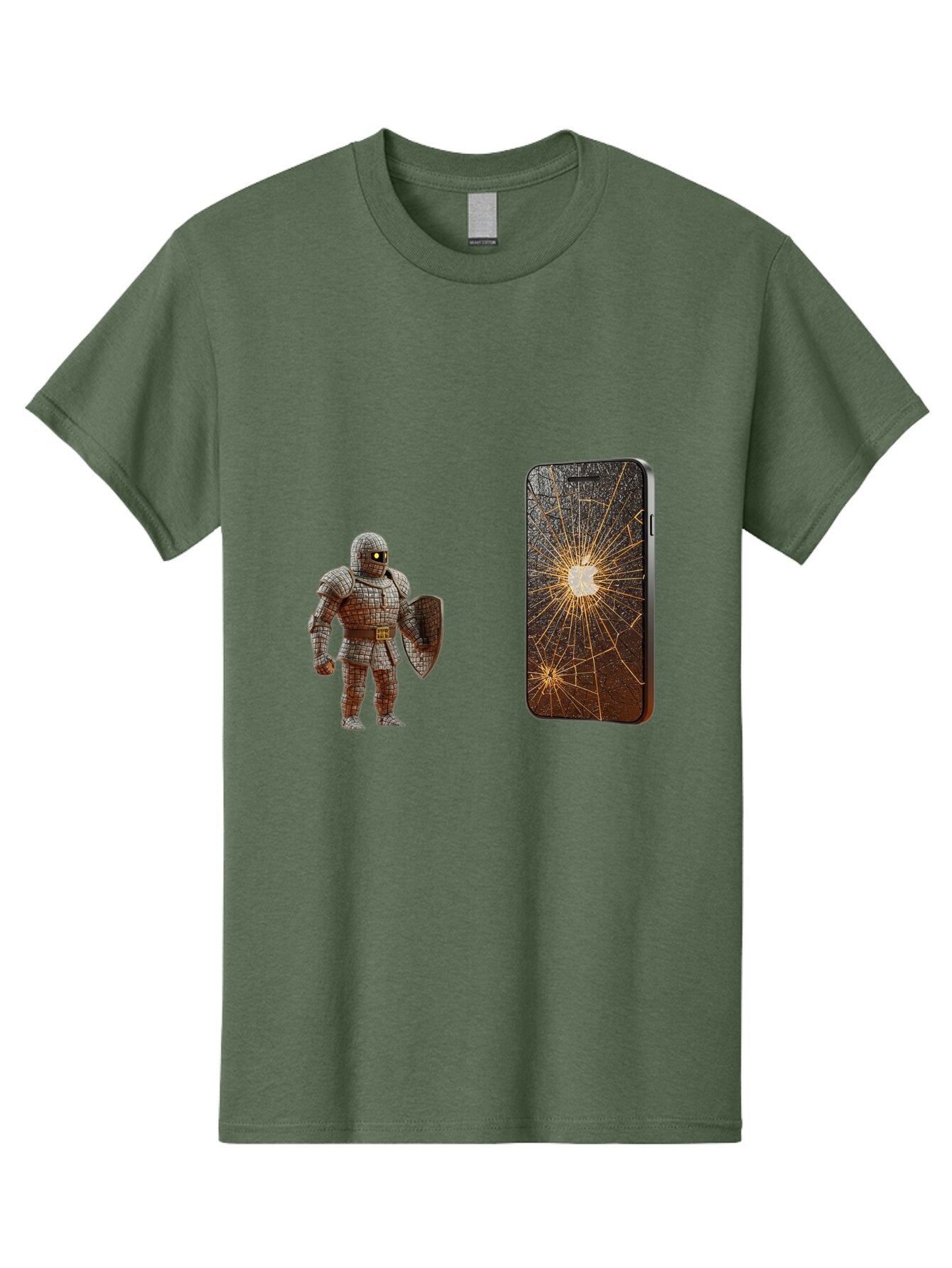 Broken-Phone-Screen Men'S Graphic Tee, 100% Cotton, Comfortable Casual Summer Wear, Machine Washable, Vintage Camera, Old Camera, Antique Camera, Black Camera, Classic Photography, Photography Equipment, Nostalgic Device, Film Camera, Baq396 5
