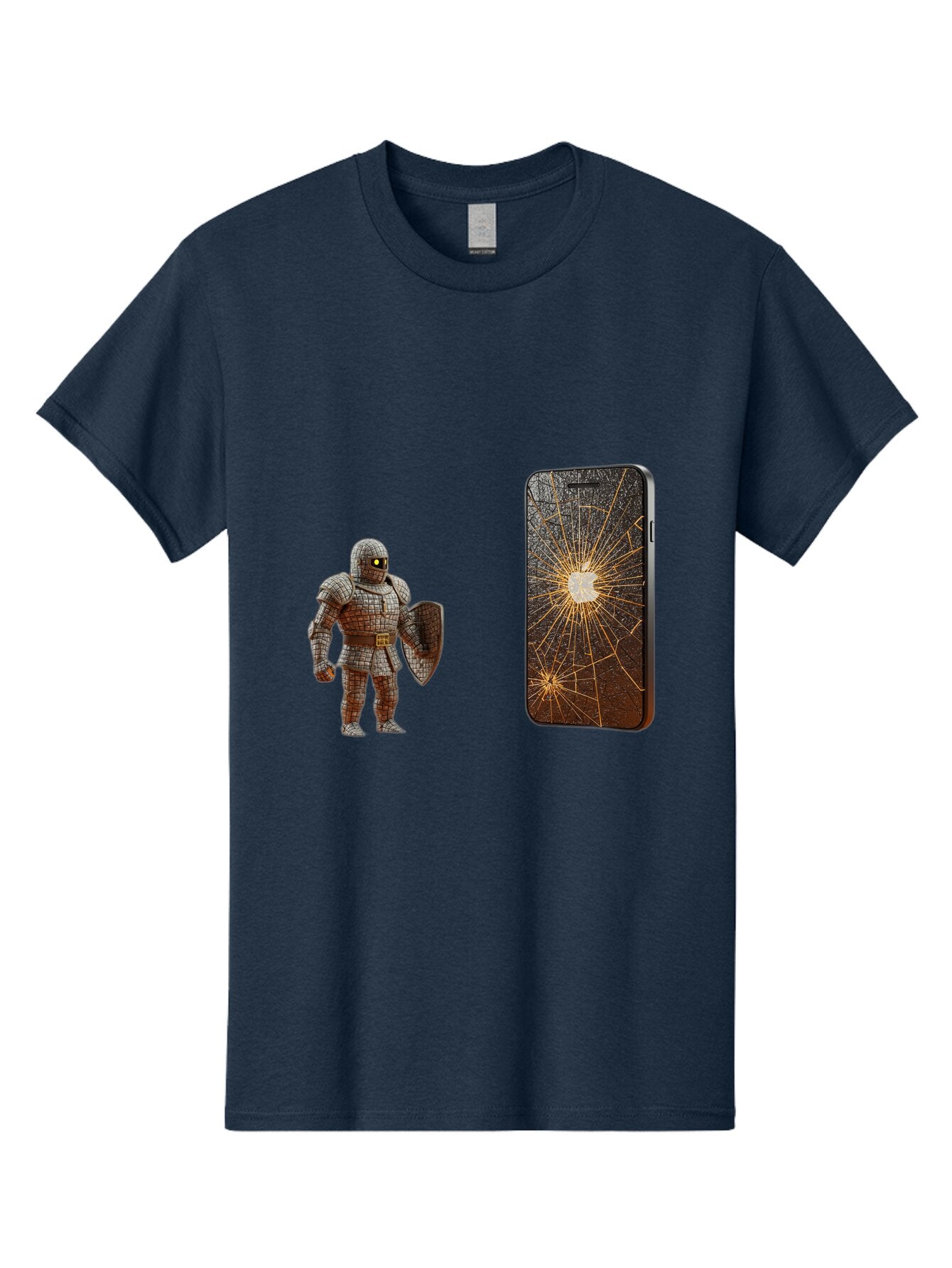 Broken-Phone-Screen Men'S Graphic Tee, 100% Cotton, Comfortable Casual Summer Wear, Machine Washable, Vintage Camera, Old Camera, Antique Camera, Black Camera, Classic Photography, Photography Equipment, Nostalgic Device, Film Camera, Baq396 7