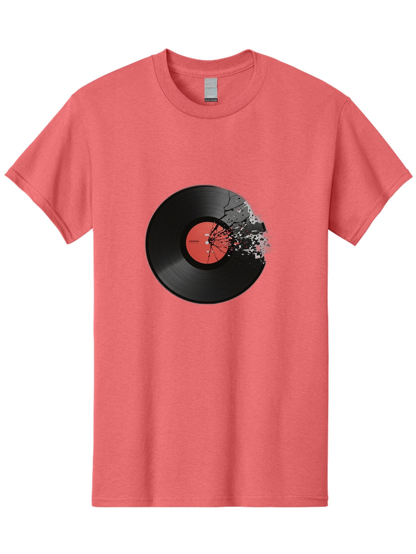 Broken-Vinyl-Record Men'S Graphic Tee, 100% Cotton, Comfortable Casual Summer Wear, Machine Washable, Vintage Camera, Old Camera, Antique Camera, Black Camera, Classic Photography, Photography Equipment, Nostalgic Device, Film Camera, Baq398 10