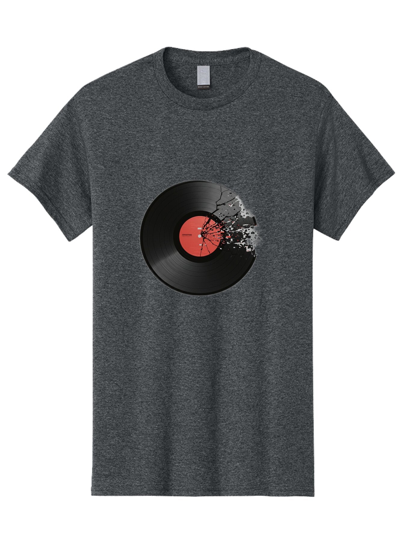 Broken-Vinyl-Record Men'S Graphic Tee, 100% Cotton, Comfortable Casual Summer Wear, Machine Washable, Vintage Camera, Old Camera, Antique Camera, Black Camera, Classic Photography, Photography Equipment, Nostalgic Device, Film Camera, Baq398 12