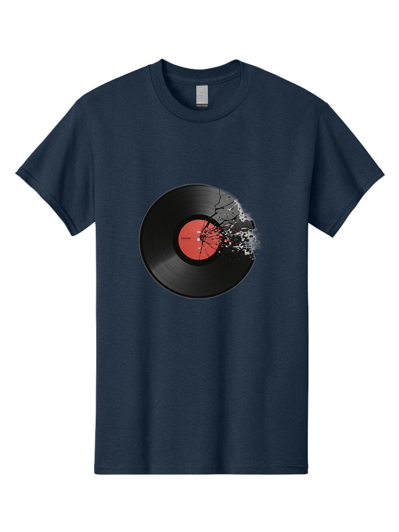 Broken-Vinyl-Record Men'S Graphic Tee, 100% Cotton, Comfortable Casual Summer Wear, Machine Washable, Vintage Camera, Old Camera, Antique Camera, Black Camera, Classic Photography, Photography Equipment, Nostalgic Device, Film Camera, Baq398 3