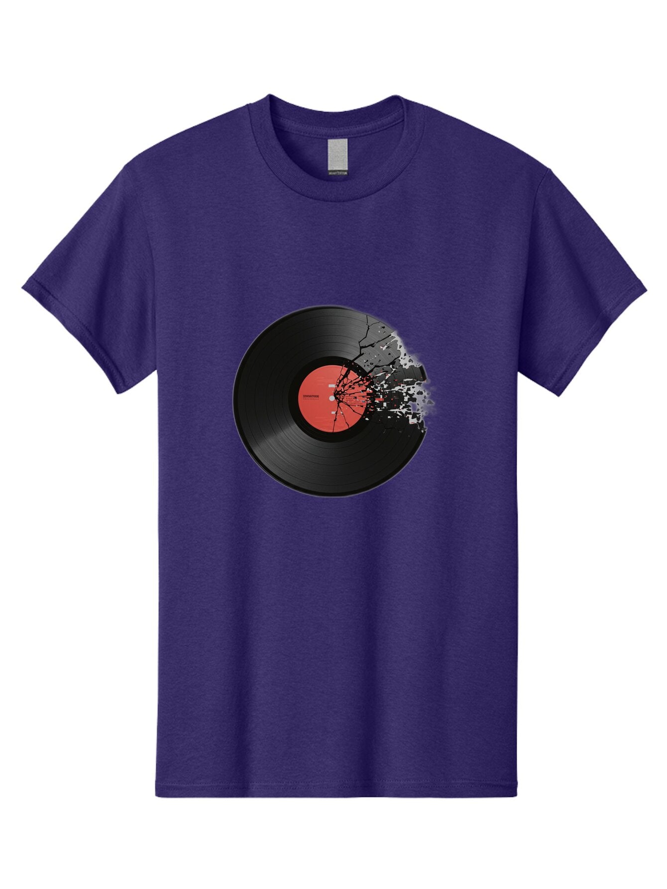 Broken-Vinyl-Record Men'S Graphic Tee, 100% Cotton, Comfortable Casual Summer Wear, Machine Washable, Vintage Camera, Old Camera, Antique Camera, Black Camera, Classic Photography, Photography Equipment, Nostalgic Device, Film Camera, Baq398 8