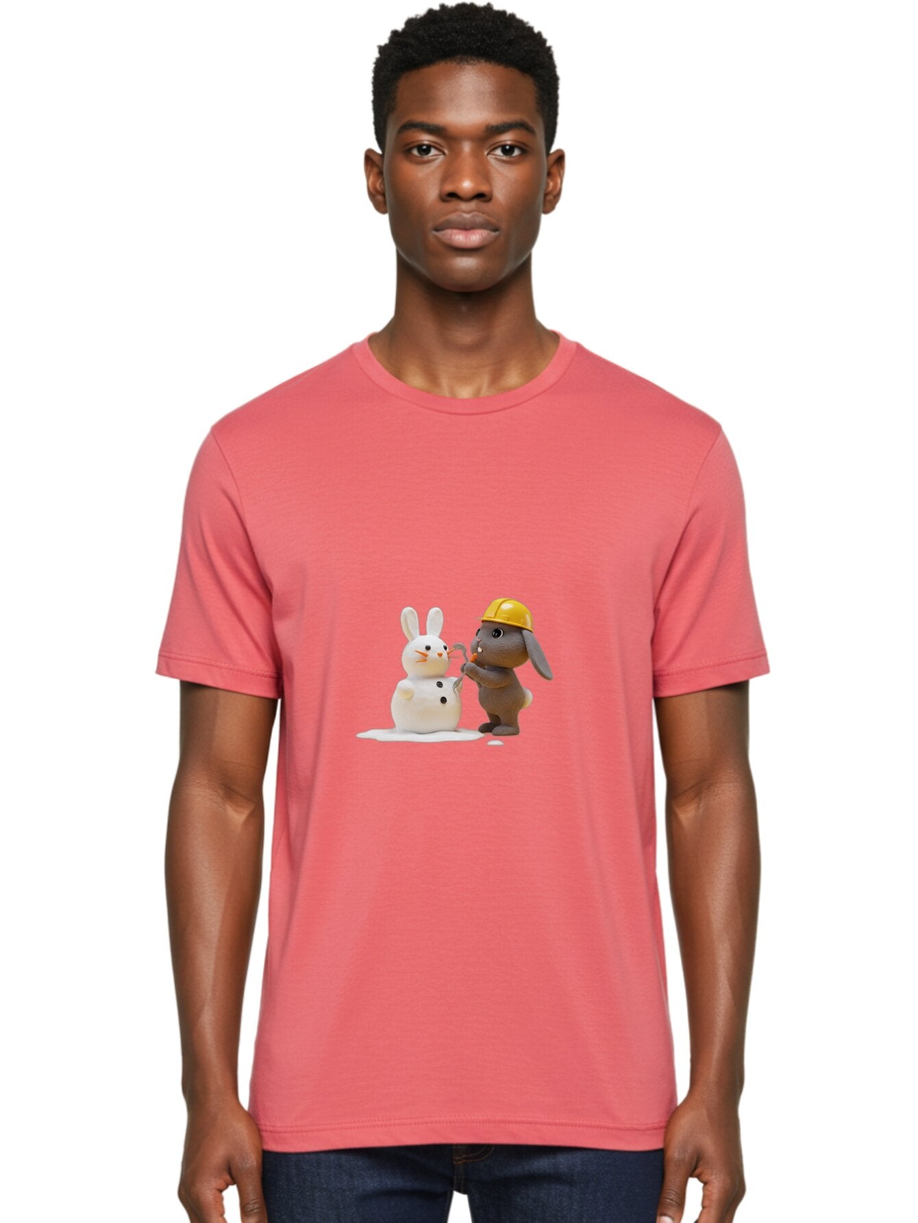 Brown-Rabbit-Building-Snow-Rabbit Men'S Graphic Tee, 100% Cotton, Comfortable Casual Summer Wear, Machine Washable, Vintage Camera, Old Camera, Antique Camera, Black Camera, Classic Photography, Photography Equipment, Nostalgic Device, Baq401 26