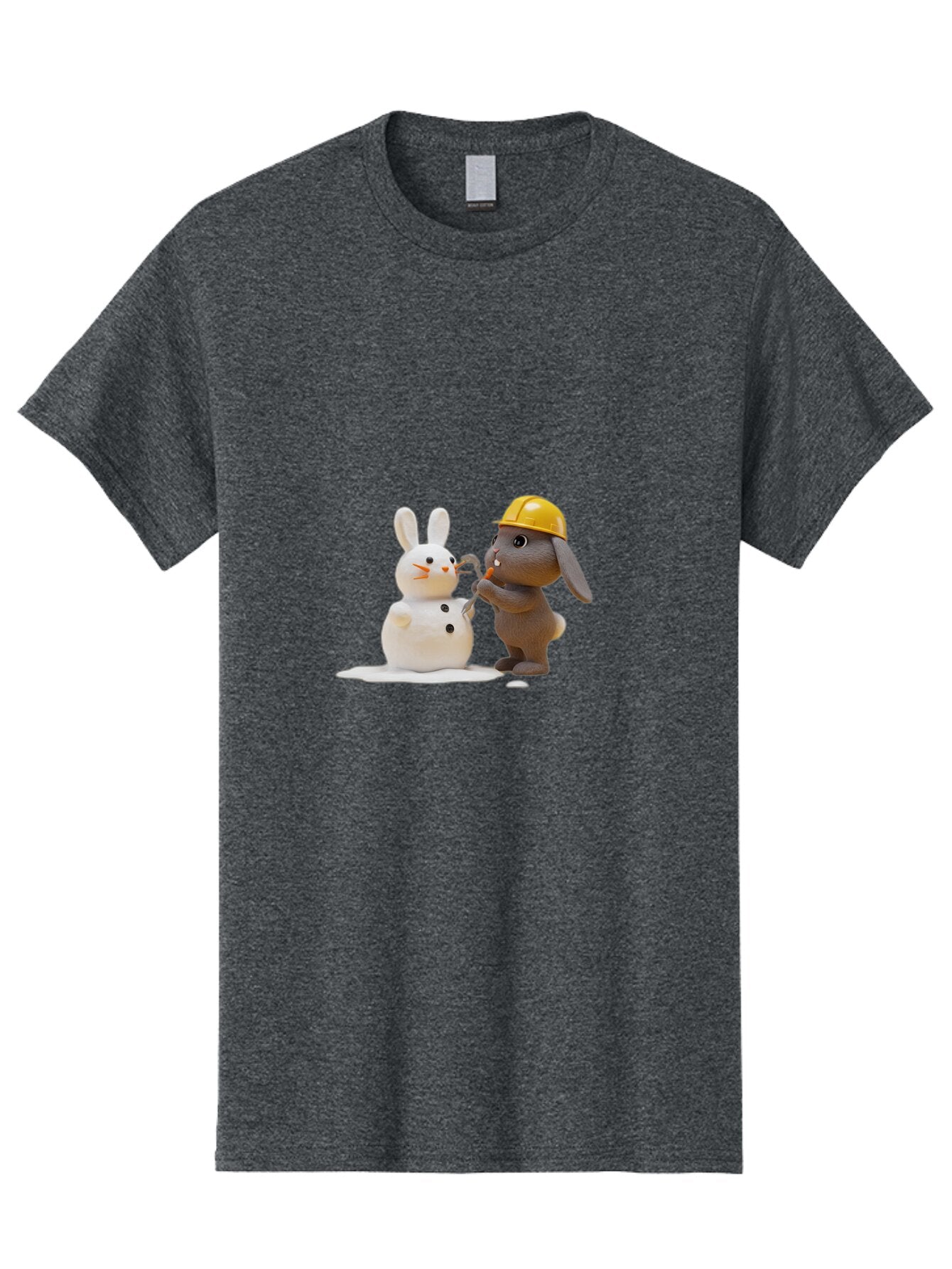 Brown-Rabbit-Building-Snow-Rabbit Men'S Graphic Tee, 100% Cotton, Comfortable Casual Summer Wear, Machine Washable, Vintage Camera, Old Camera, Antique Camera, Black Camera, Classic Photography, Photography Equipment, Nostalgic Device, Baq401 13