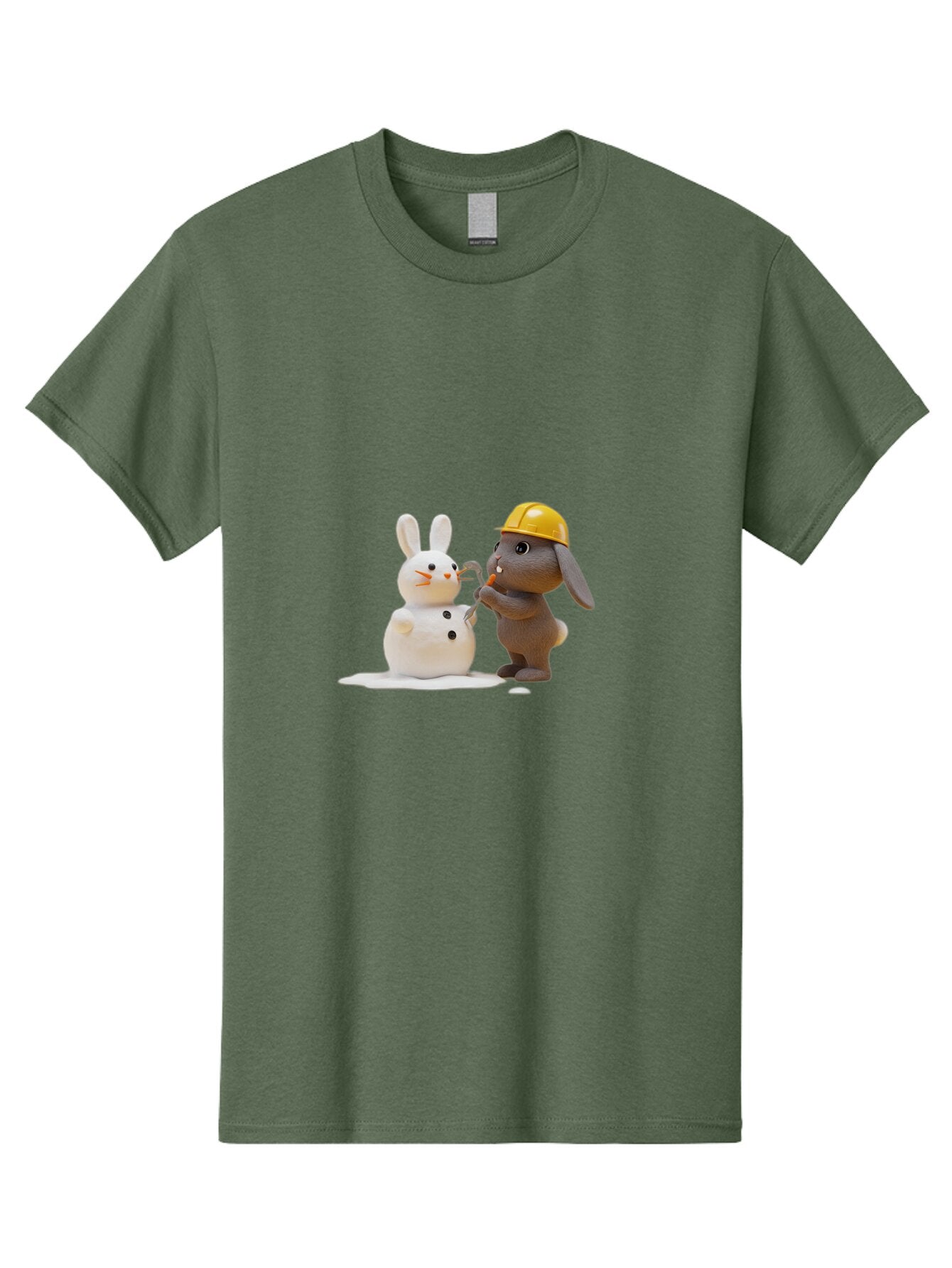 Brown-Rabbit-Building-Snow-Rabbit Men'S Graphic Tee, 100% Cotton, Comfortable Casual Summer Wear, Machine Washable, Vintage Camera, Old Camera, Antique Camera, Black Camera, Classic Photography, Photography Equipment, Nostalgic Device, Baq401 6