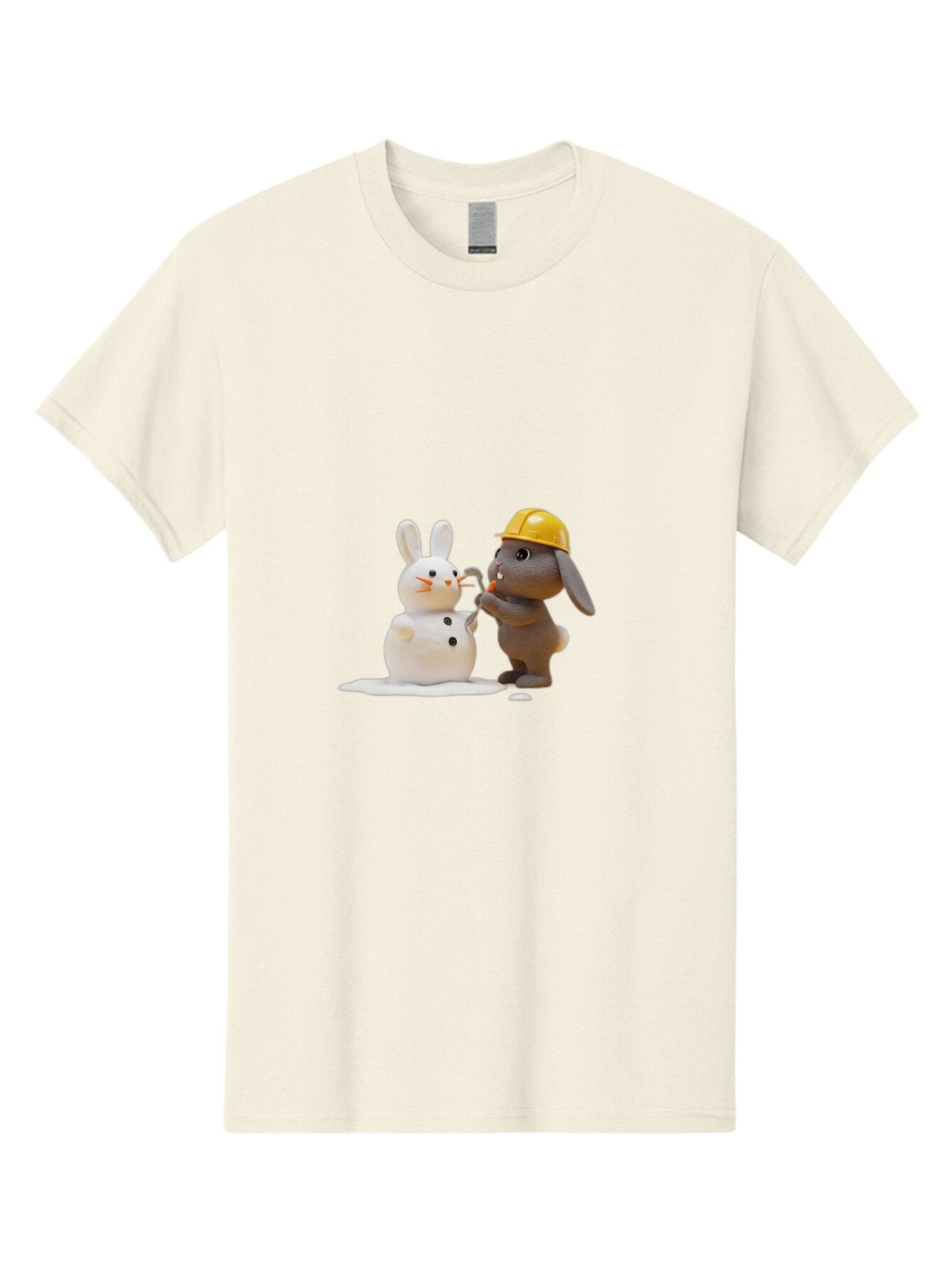 Brown-Rabbit-Building-Snow-Rabbit Men'S Graphic Tee, 100% Cotton, Comfortable Casual Summer Wear, Machine Washable, Vintage Camera, Old Camera, Antique Camera, Black Camera, Classic Photography, Photography Equipment, Nostalgic Device, Baq401 3