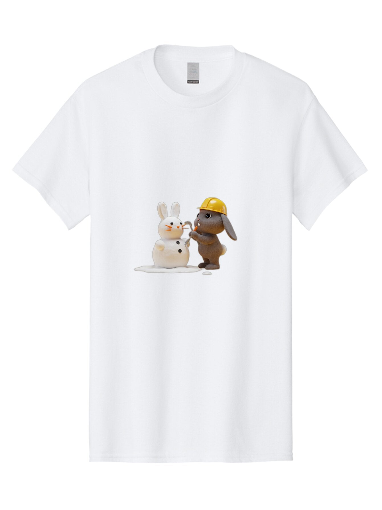 Brown-Rabbit-Building-Snow-Rabbit Men'S Graphic Tee, 100% Cotton, Comfortable Casual Summer Wear, Machine Washable, Vintage Camera, Old Camera, Antique Camera, Black Camera, Classic Photography, Photography Equipment, Nostalgic Device, Baq401 12