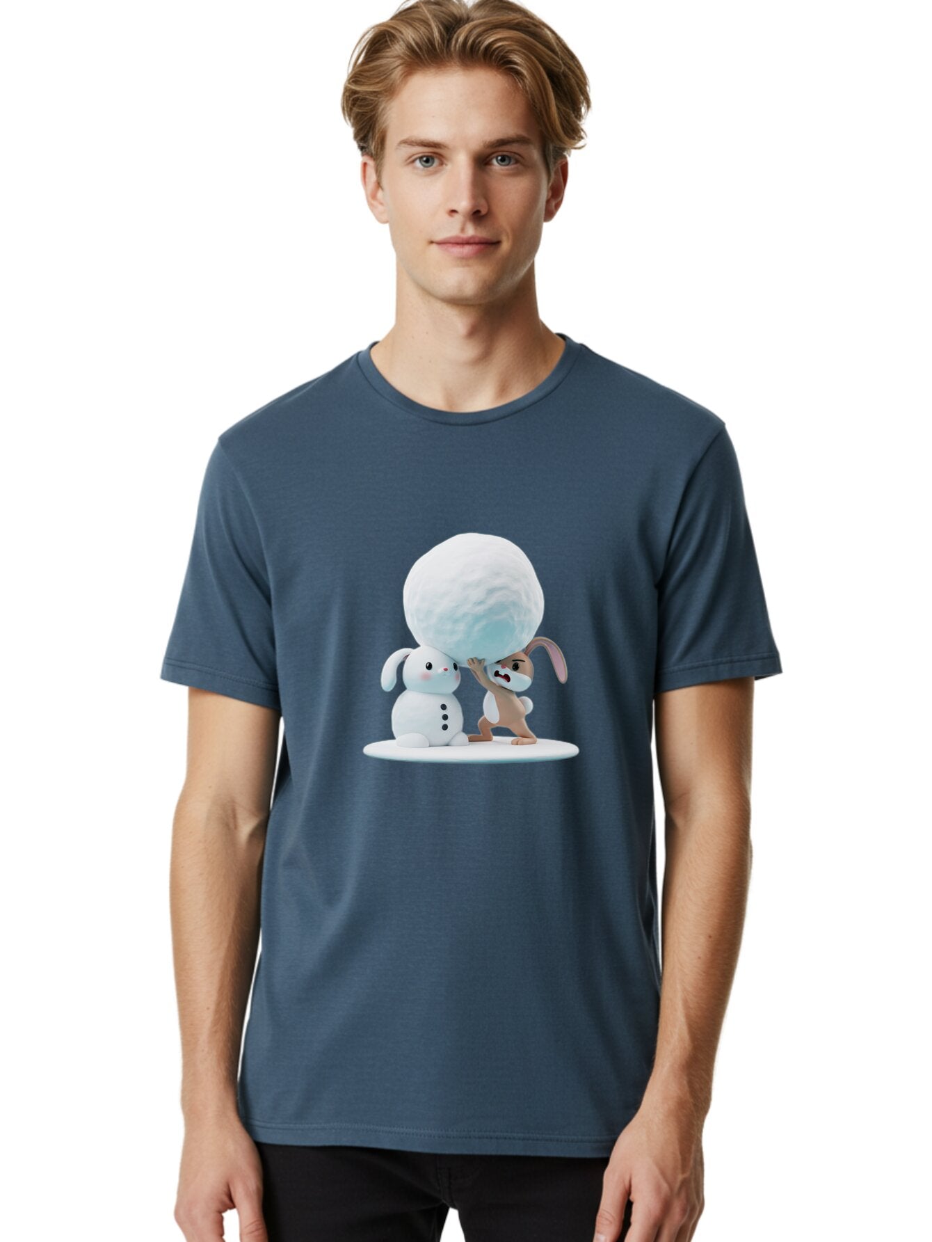 Bunnies-Building-Snowman Men'S Graphic Tee, 100% Cotton, Comfortable Casual Summer Wear, Machine Washable, Vintage Camera, Old Camera, Antique Camera, Black Camera, Classic Photography, Photography Equipment, Nostalgic Device, Film Camera, Baq404 21