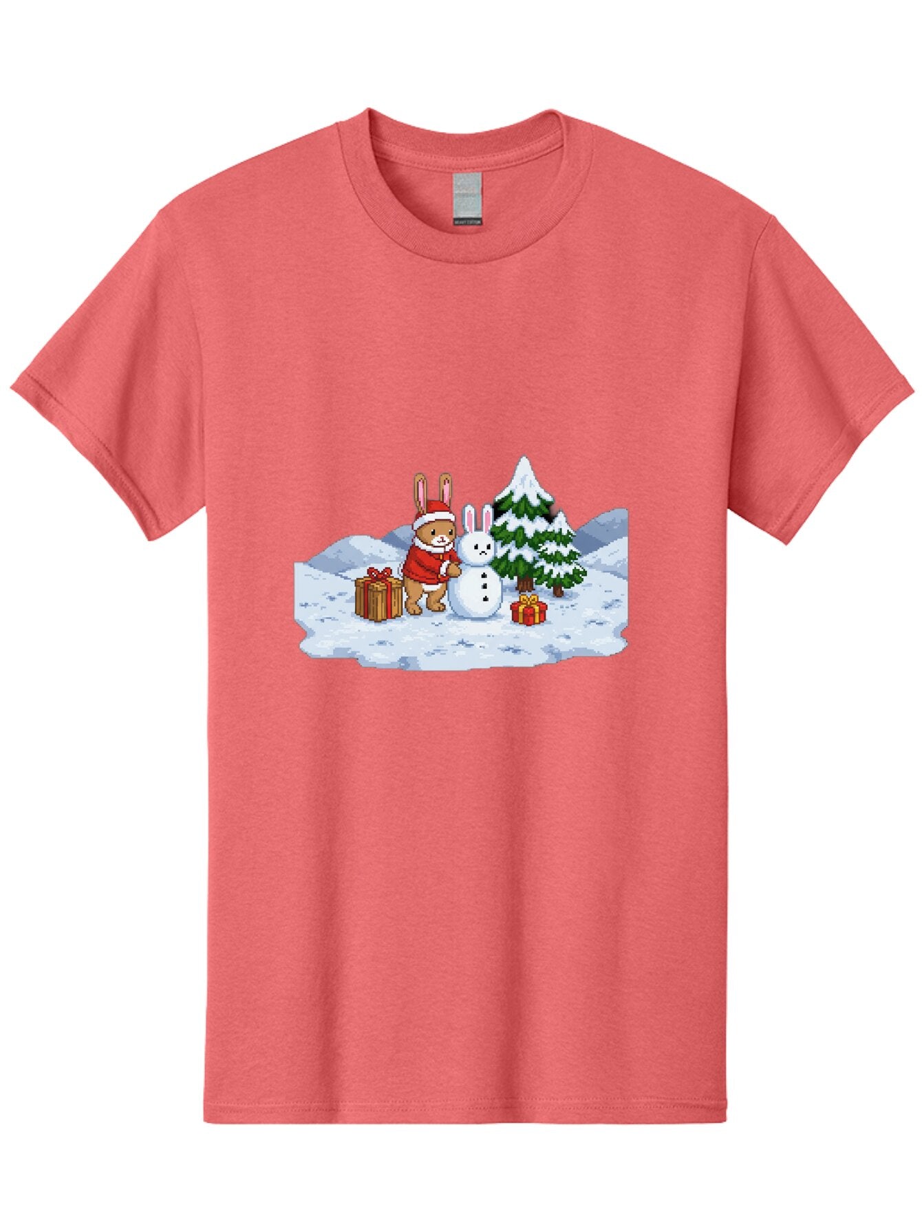 Bunny-Building-Snowman-1 Men'S Graphic Tee, 100% Cotton, Comfortable Casual Summer Wear, Machine Washable, Vintage Camera, Old Camera, Antique Camera, Black Camera, Classic Photography, Photography Equipment, Nostalgic Device, Film Camera, Baq405 5