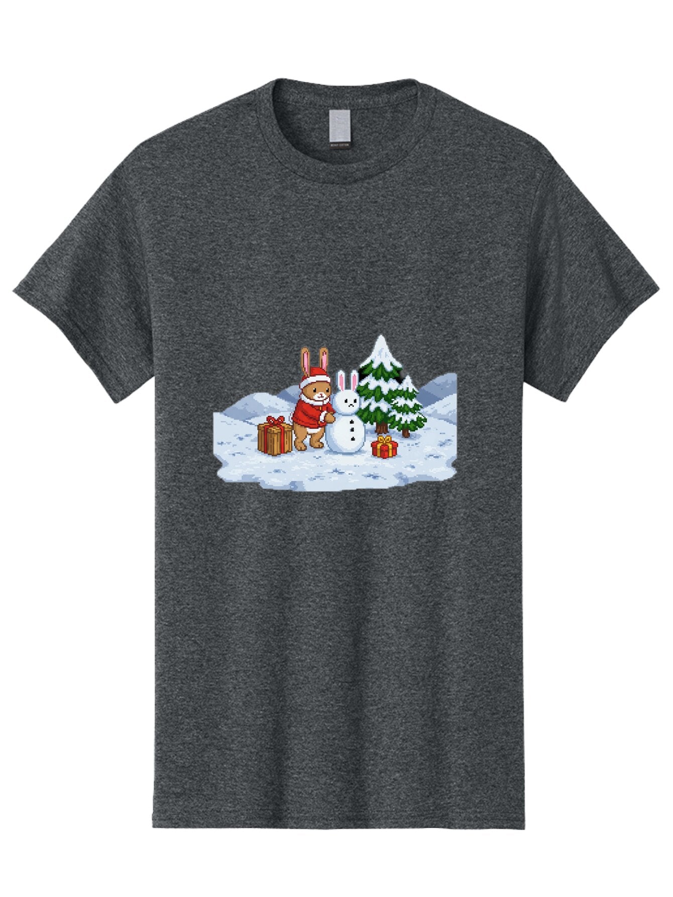 Bunny-Building-Snowman-1 Men'S Graphic Tee, 100% Cotton, Comfortable Casual Summer Wear, Machine Washable, Vintage Camera, Old Camera, Antique Camera, Black Camera, Classic Photography, Photography Equipment, Nostalgic Device, Film Camera, Baq405 10