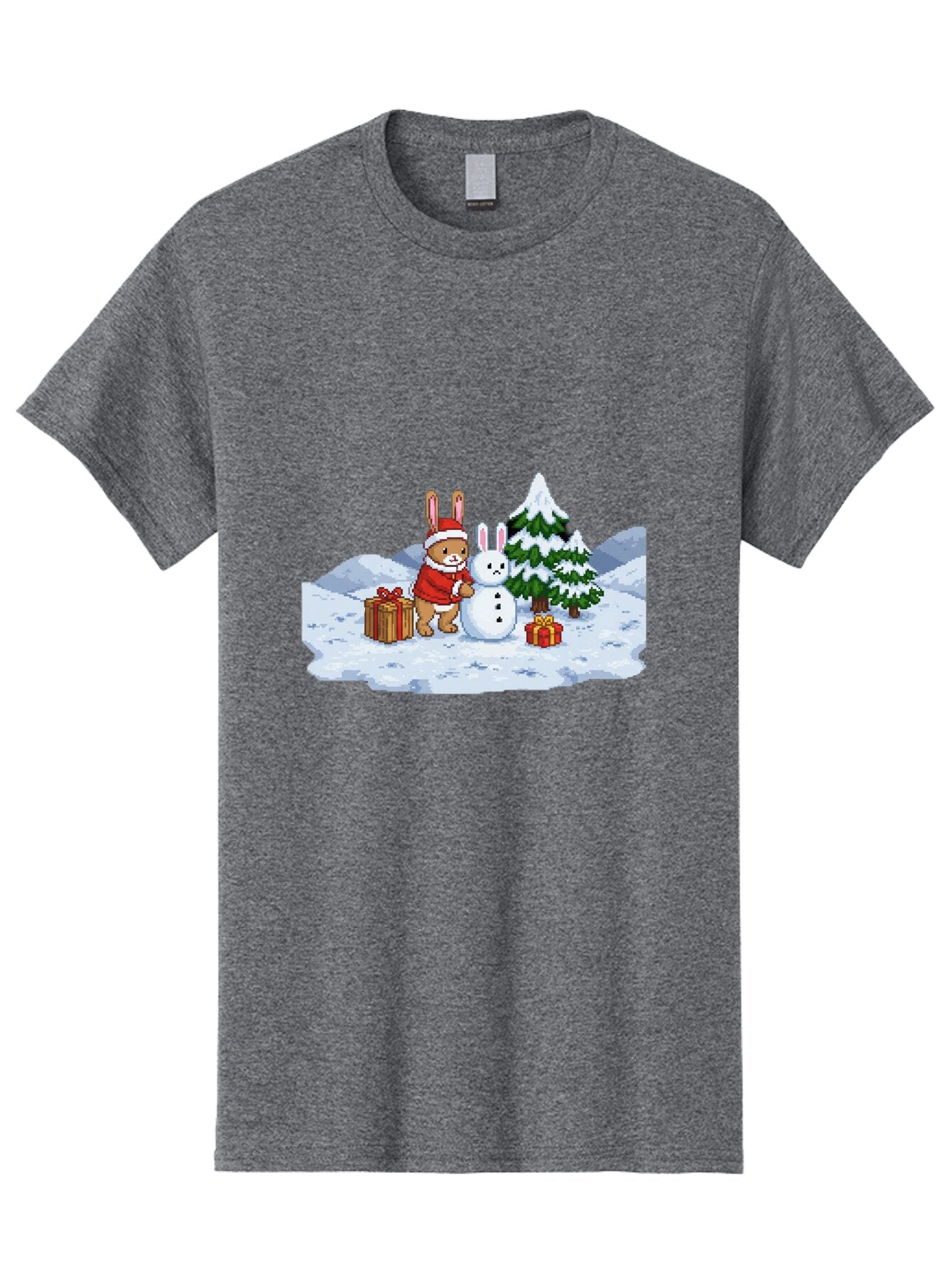 Bunny-Building-Snowman-1 Men'S Graphic Tee, 100% Cotton, Comfortable Casual Summer Wear, Machine Washable, Vintage Camera, Old Camera, Antique Camera, Black Camera, Classic Photography, Photography Equipment, Nostalgic Device, Film Camera, Baq405 9