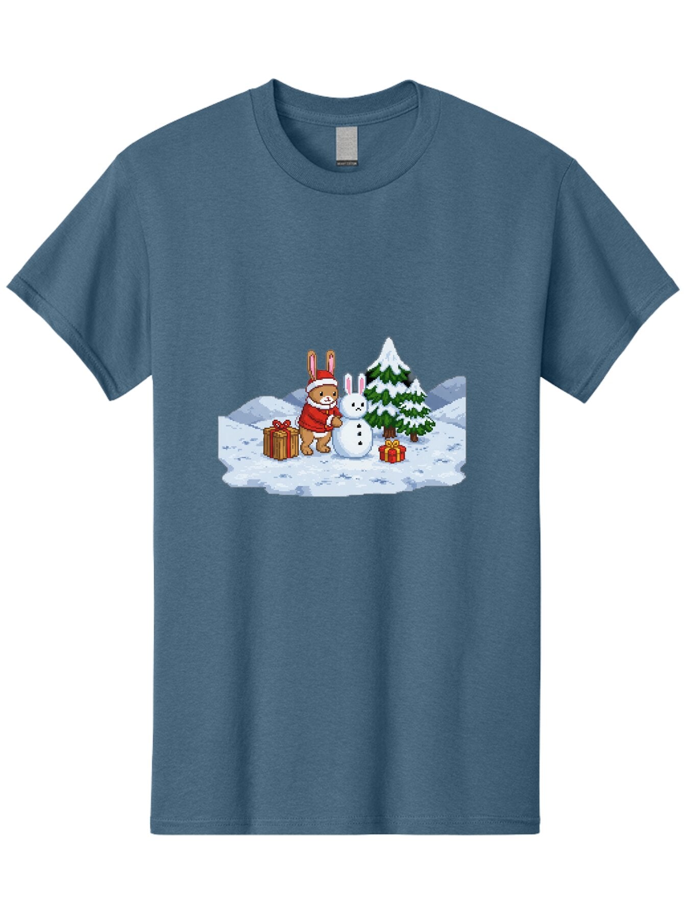 Bunny-Building-Snowman-1 Men'S Graphic Tee, 100% Cotton, Comfortable Casual Summer Wear, Machine Washable, Vintage Camera, Old Camera, Antique Camera, Black Camera, Classic Photography, Photography Equipment, Nostalgic Device, Film Camera, Baq405 12