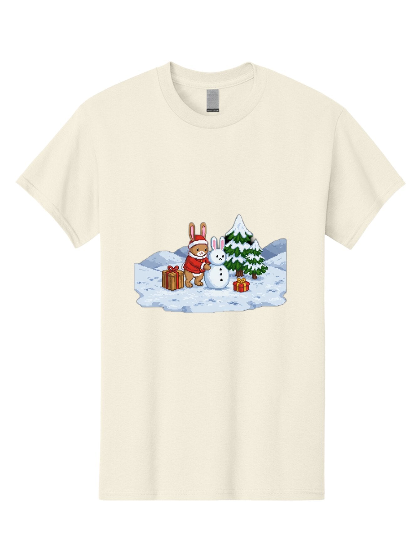 Bunny-Building-Snowman-1 Men'S Graphic Tee, 100% Cotton, Comfortable Casual Summer Wear, Machine Washable, Vintage Camera, Old Camera, Antique Camera, Black Camera, Classic Photography, Photography Equipment, Nostalgic Device, Film Camera, Baq405 8