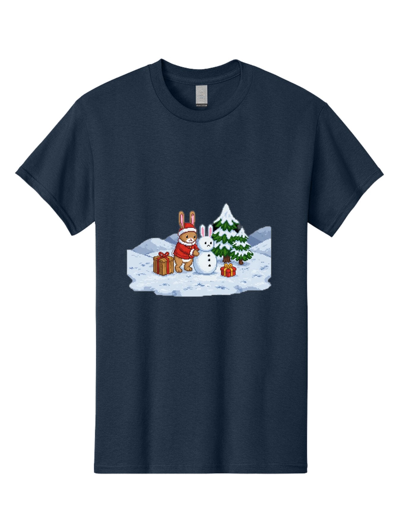 Bunny-Building-Snowman-1 Men'S Graphic Tee, 100% Cotton, Comfortable Casual Summer Wear, Machine Washable, Vintage Camera, Old Camera, Antique Camera, Black Camera, Classic Photography, Photography Equipment, Nostalgic Device, Film Camera, Baq405 14