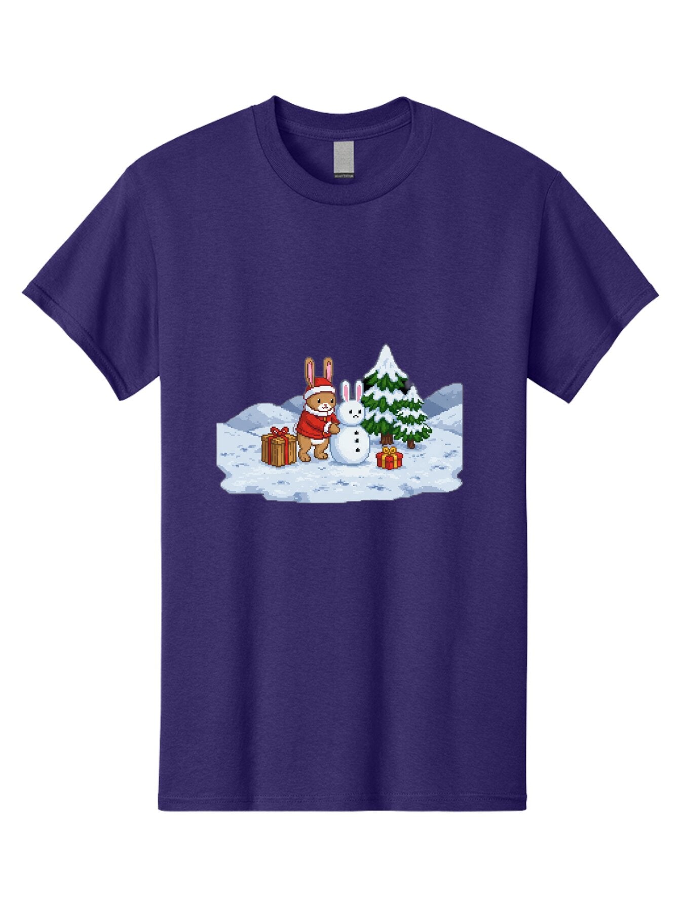 Bunny-Building-Snowman-1 Men'S Graphic Tee, 100% Cotton, Comfortable Casual Summer Wear, Machine Washable, Vintage Camera, Old Camera, Antique Camera, Black Camera, Classic Photography, Photography Equipment, Nostalgic Device, Film Camera, Baq405 4