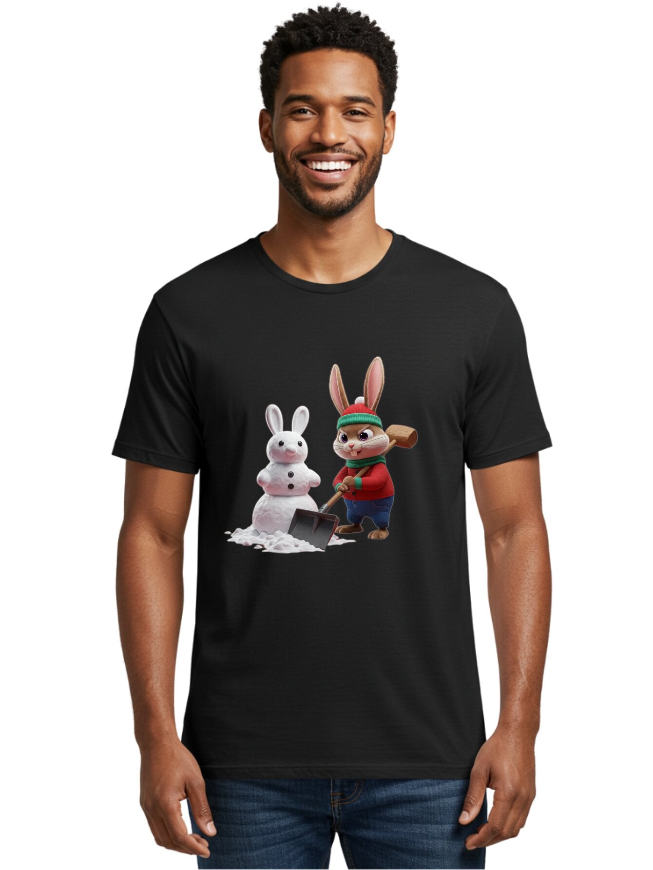 Bunny-Building-Snowman Men'S Graphic Tee, 100% Cotton, Comfortable Casual Summer Wear, Machine Washable, Vintage Camera, Old Camera, Antique Camera, Black Camera, Classic Photography, Photography Equipment, Nostalgic Device, Film Camera, Baq406 28