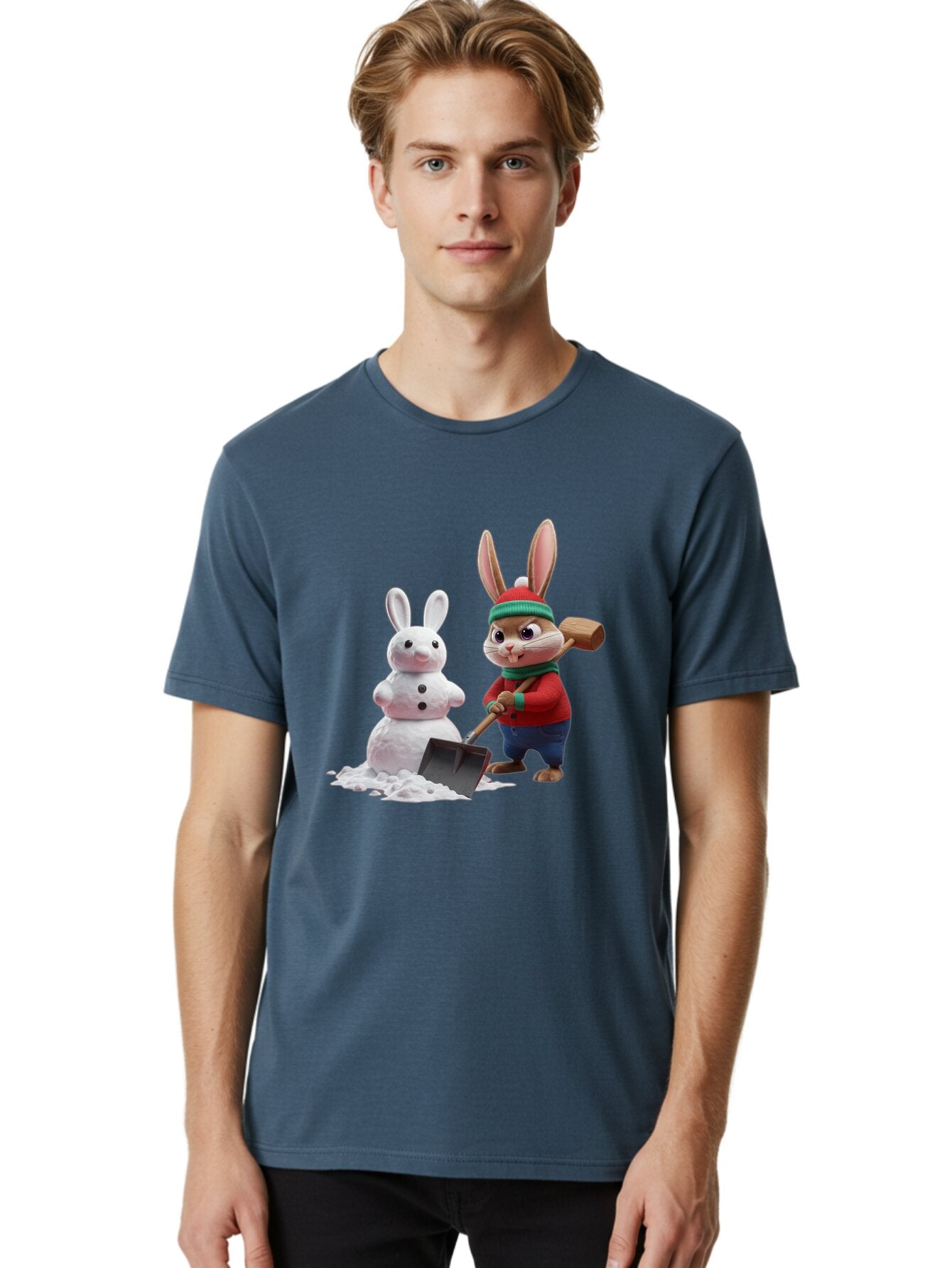 Bunny-Building-Snowman Men'S Graphic Tee, 100% Cotton, Comfortable Casual Summer Wear, Machine Washable, Vintage Camera, Old Camera, Antique Camera, Black Camera, Classic Photography, Photography Equipment, Nostalgic Device, Film Camera, Baq406 19