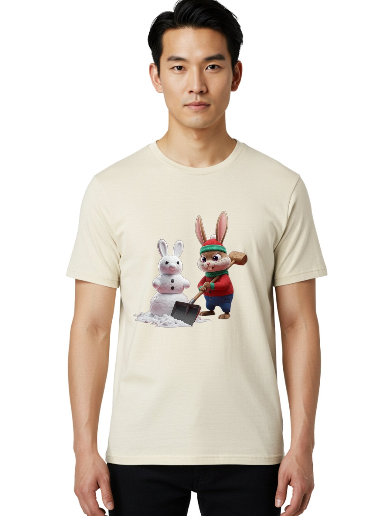 Bunny-Building-Snowman Men'S Graphic Tee, 100% Cotton, Comfortable Casual Summer Wear, Machine Washable, Vintage Camera, Old Camera, Antique Camera, Black Camera, Classic Photography, Photography Equipment, Nostalgic Device, Film Camera, Baq406 24