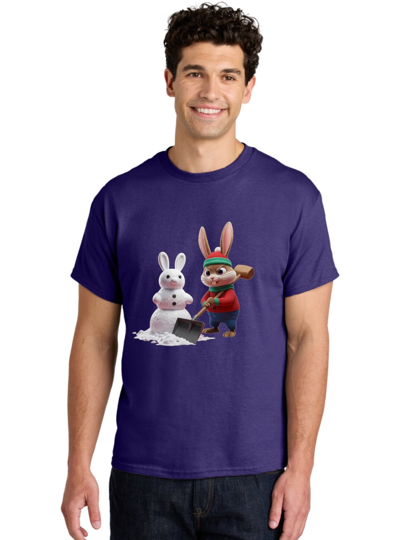 Bunny-Building-Snowman Men'S Graphic Tee, 100% Cotton, Comfortable Casual Summer Wear, Machine Washable, Vintage Camera, Old Camera, Antique Camera, Black Camera, Classic Photography, Photography Equipment, Nostalgic Device, Film Camera, Baq406 16