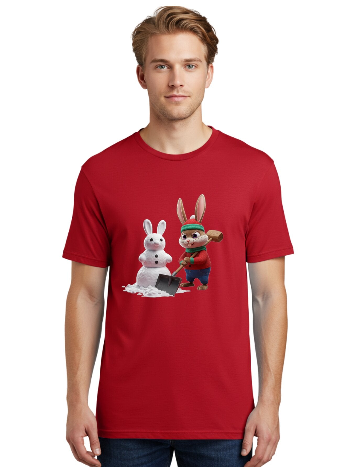 Bunny-Building-Snowman Men'S Graphic Tee, 100% Cotton, Comfortable Casual Summer Wear, Machine Washable, Vintage Camera, Old Camera, Antique Camera, Black Camera, Classic Photography, Photography Equipment, Nostalgic Device, Film Camera, Baq406 27