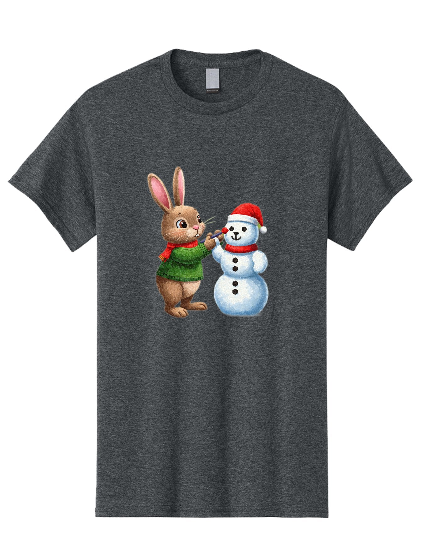 Bunny-Painting-Snowman Men'S Graphic Tee, 100% Cotton, Comfortable Casual Summer Wear, Machine Washable, Vintage Camera, Old Camera, Antique Camera, Black Camera, Classic Photography, Photography Equipment, Nostalgic Device, Film Camera, Baq407 1