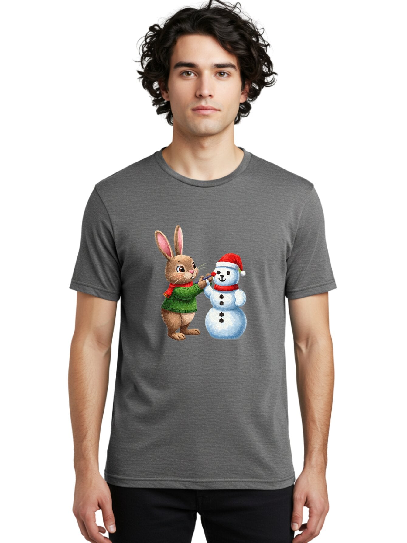 Bunny-Painting-Snowman Men'S Graphic Tee, 100% Cotton, Comfortable Casual Summer Wear, Machine Washable, Vintage Camera, Old Camera, Antique Camera, Black Camera, Classic Photography, Photography Equipment, Nostalgic Device, Film Camera, Baq407 17