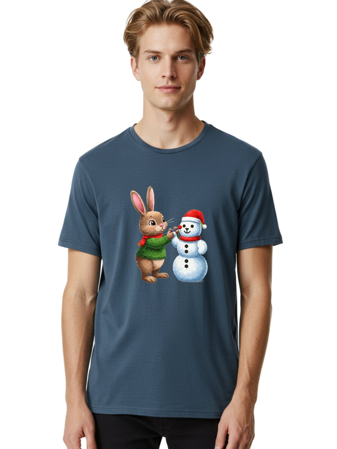 Bunny-Painting-Snowman Men'S Graphic Tee, 100% Cotton, Comfortable Casual Summer Wear, Machine Washable, Vintage Camera, Old Camera, Antique Camera, Black Camera, Classic Photography, Photography Equipment, Nostalgic Device, Film Camera, Baq407 16