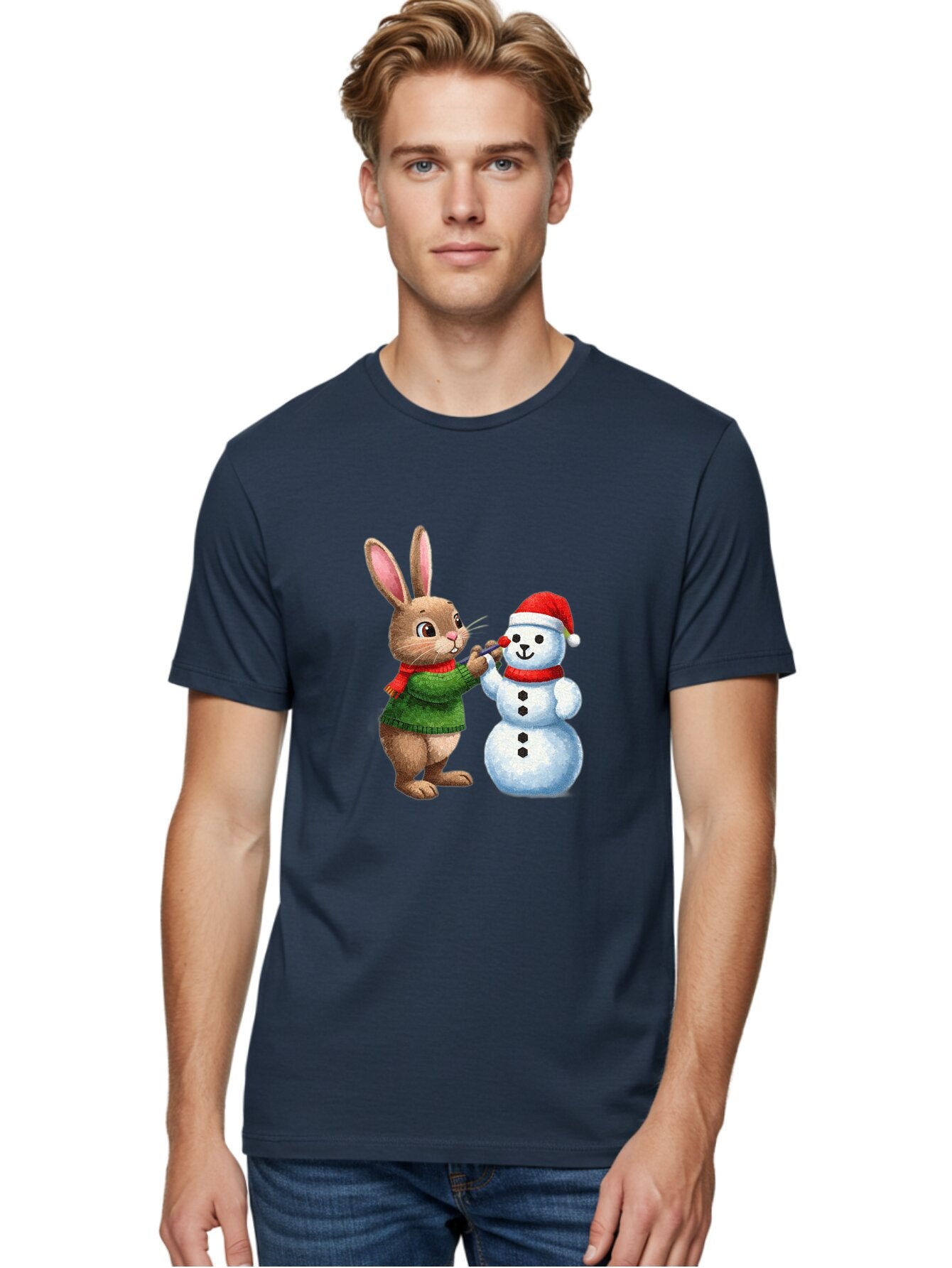 Bunny-Painting-Snowman Men'S Graphic Tee, 100% Cotton, Comfortable Casual Summer Wear, Machine Washable, Vintage Camera, Old Camera, Antique Camera, Black Camera, Classic Photography, Photography Equipment, Nostalgic Device, Film Camera, Baq407 30