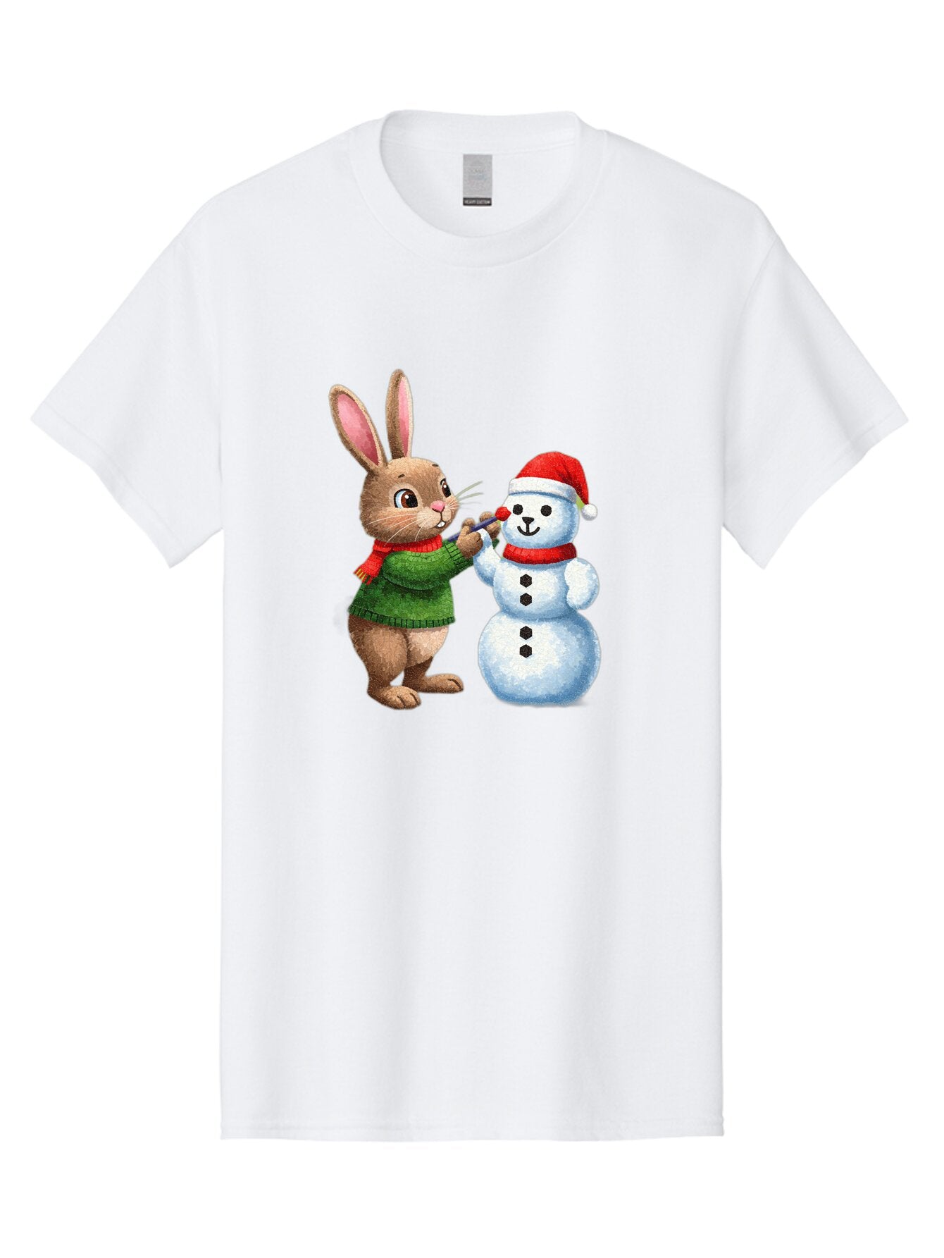 Bunny-Painting-Snowman Men'S Graphic Tee, 100% Cotton, Comfortable Casual Summer Wear, Machine Washable, Vintage Camera, Old Camera, Antique Camera, Black Camera, Classic Photography, Photography Equipment, Nostalgic Device, Film Camera, Baq407 2