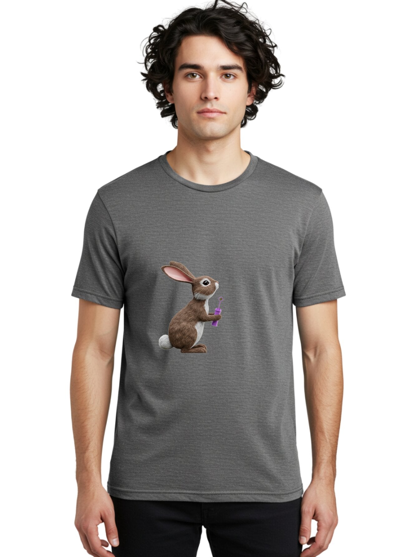 Bunny-With-Lotion-Bottle Men'S Graphic Tee, 100% Cotton, Comfortable Casual Summer Wear, Machine Washable, Vintage Camera, Old Camera, Antique Camera, Black Camera, Classic Photography, Photography Equipment, Nostalgic Device, Film Camera, Baq409 25