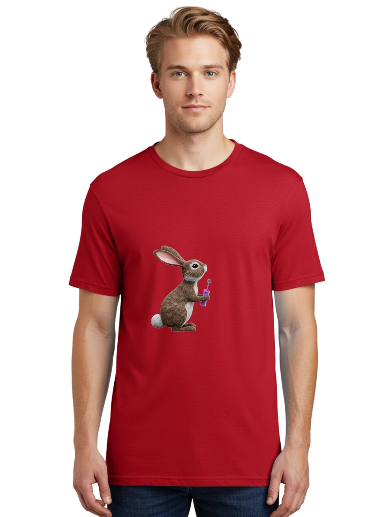 Bunny-With-Lotion-Bottle Men'S Graphic Tee, 100% Cotton, Comfortable Casual Summer Wear, Machine Washable, Vintage Camera, Old Camera, Antique Camera, Black Camera, Classic Photography, Photography Equipment, Nostalgic Device, Film Camera, Baq409 30