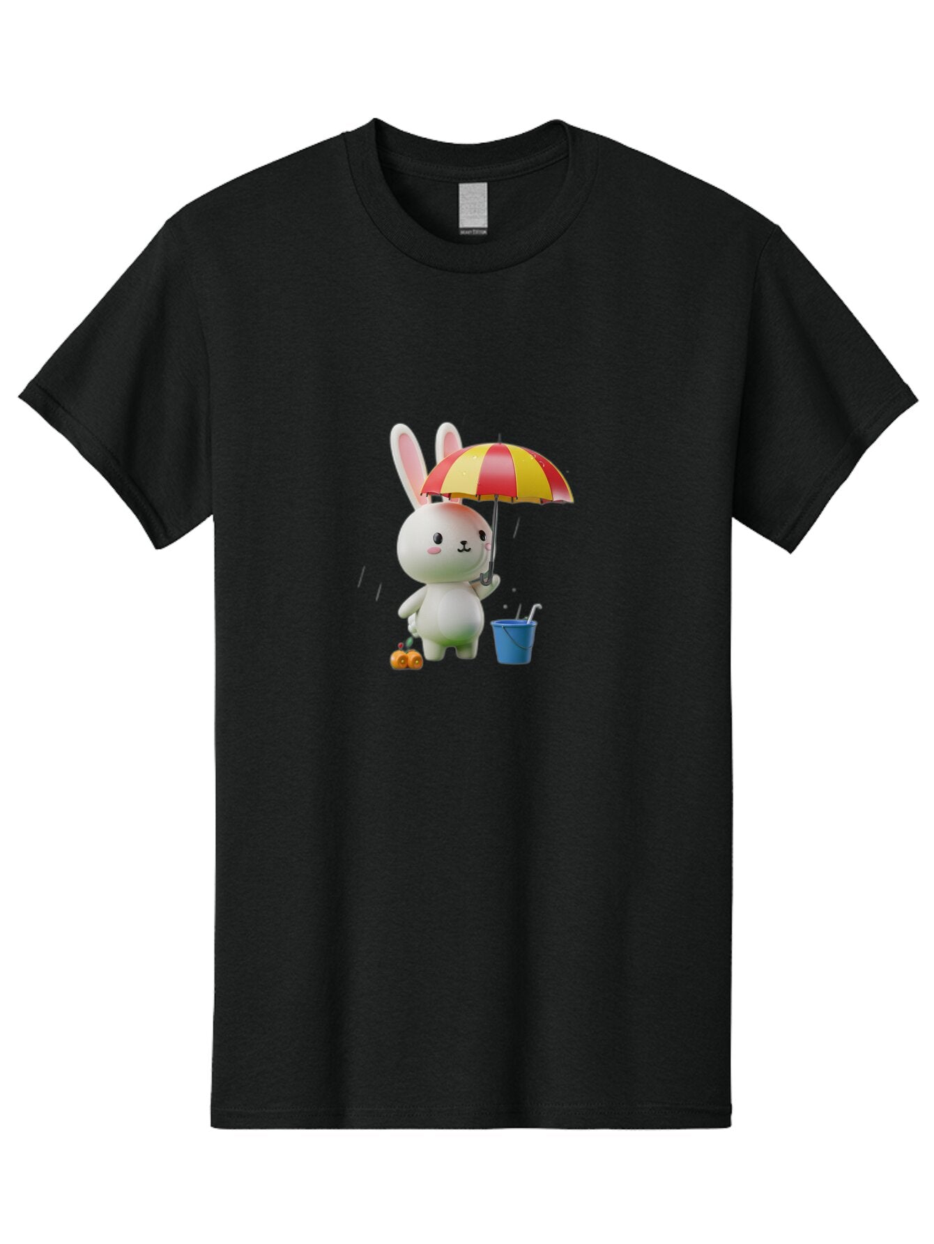 Bunny-With-Umbrella Men'S Graphic Tee, 100% Cotton, Comfortable Casual Summer Wear, Machine Washable, Vintage Camera, Old Camera, Antique Camera, Black Camera, Classic Photography, Photography Equipment, Nostalgic Device, Film Camera, Baq410 10