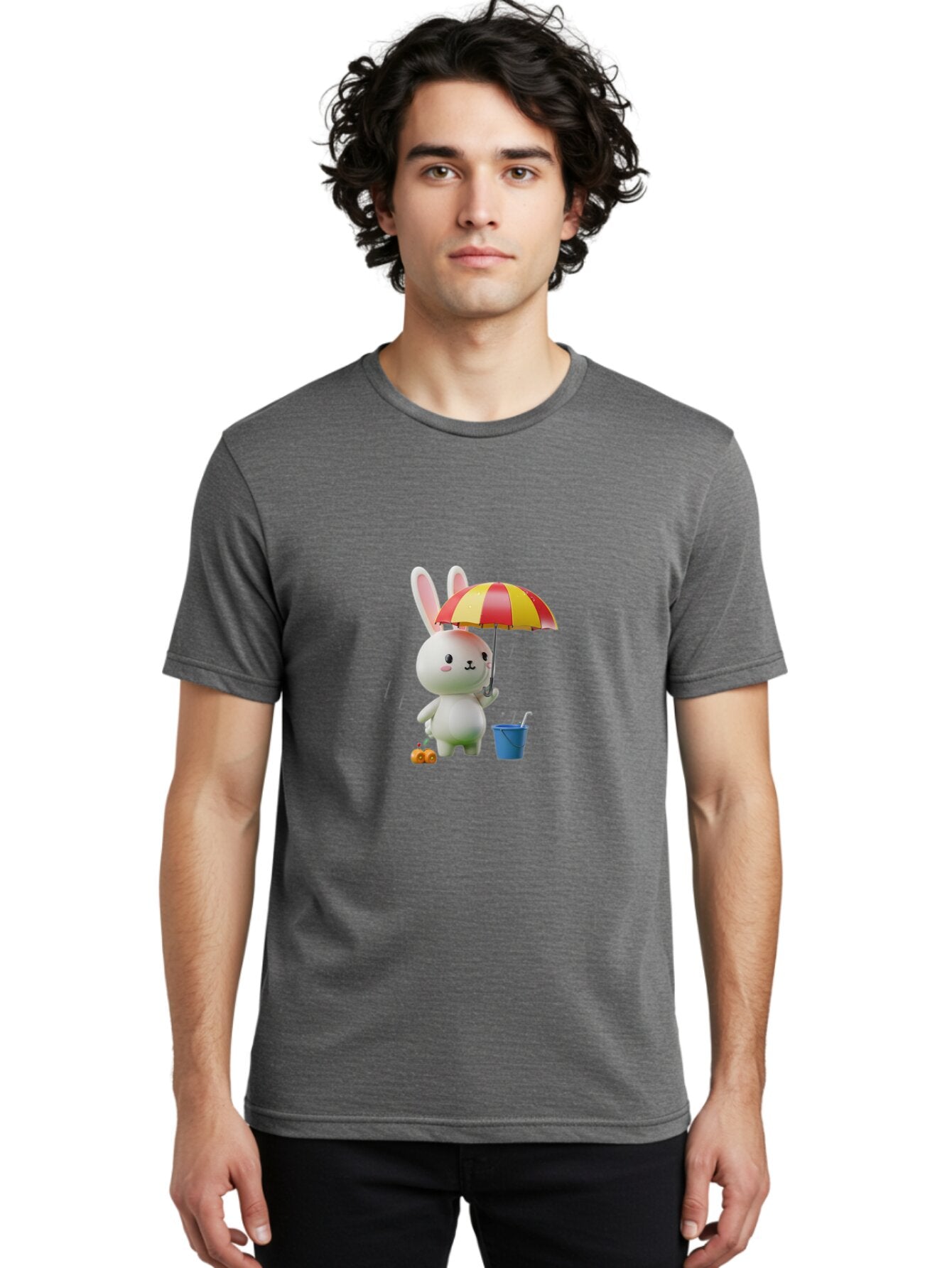 Bunny-With-Umbrella Men'S Graphic Tee, 100% Cotton, Comfortable Casual Summer Wear, Machine Washable, Vintage Camera, Old Camera, Antique Camera, Black Camera, Classic Photography, Photography Equipment, Nostalgic Device, Film Camera, Baq410 28
