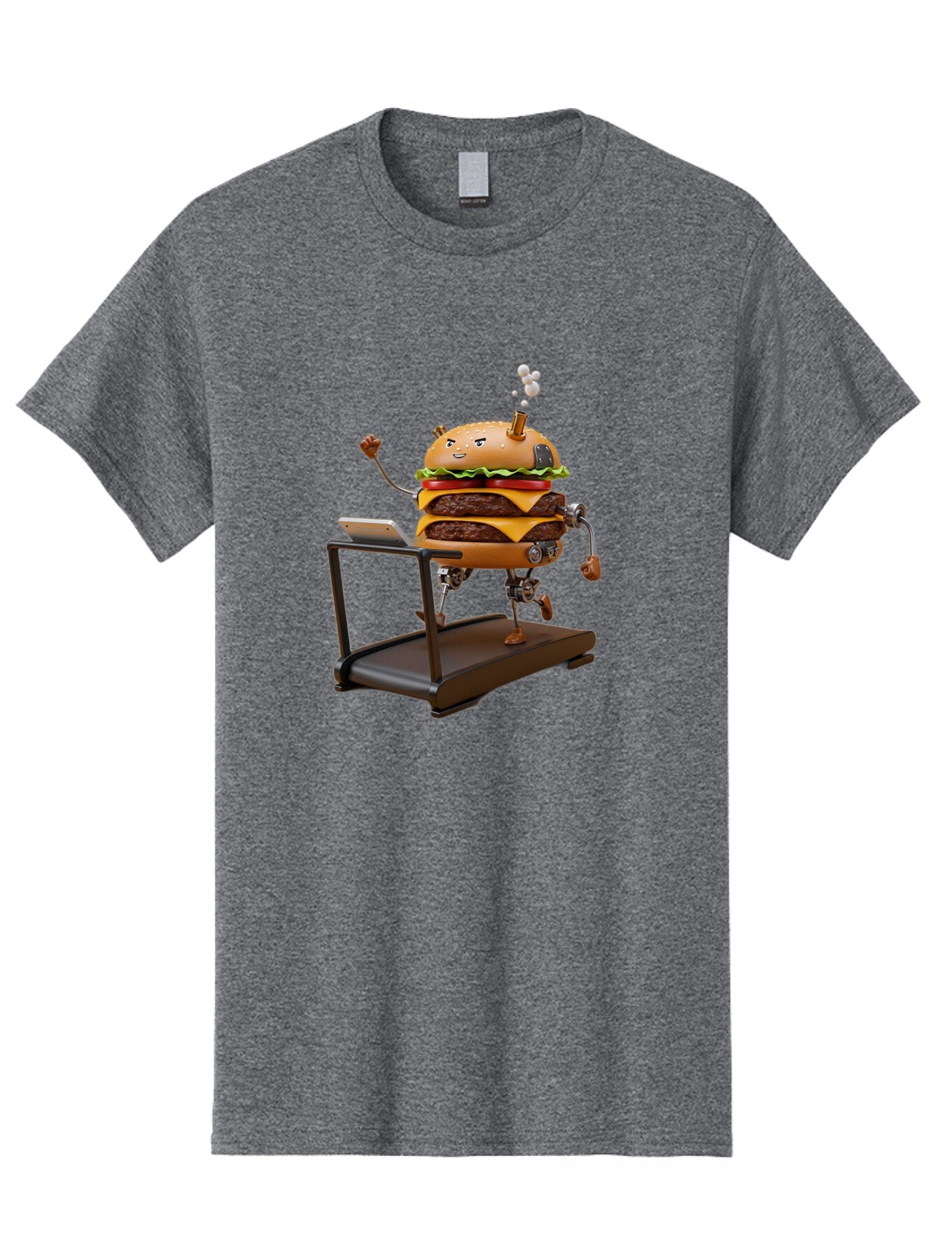 Burger-Running-On-Treadmill Men'S Graphic Tee, 100% Cotton, Comfortable Casual Summer Wear, Machine Washable, Vintage Camera, Old Camera, Antique Camera, Black Camera, Classic Photography, Photography Equipment, Nostalgic Device, Film Camera, Baq411 11