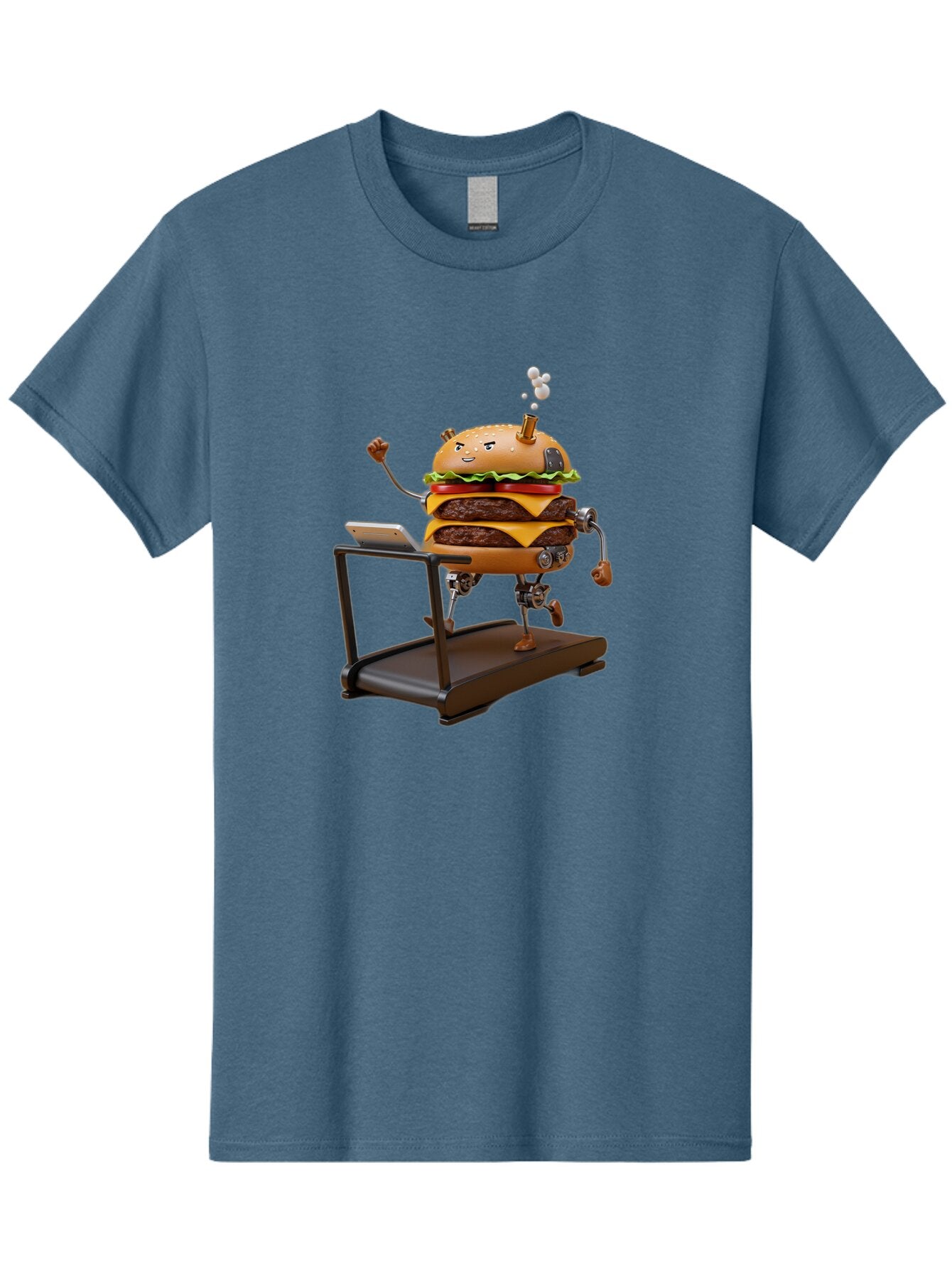 Burger-Running-On-Treadmill Men'S Graphic Tee, 100% Cotton, Comfortable Casual Summer Wear, Machine Washable, Vintage Camera, Old Camera, Antique Camera, Black Camera, Classic Photography, Photography Equipment, Nostalgic Device, Film Camera, Baq411 13