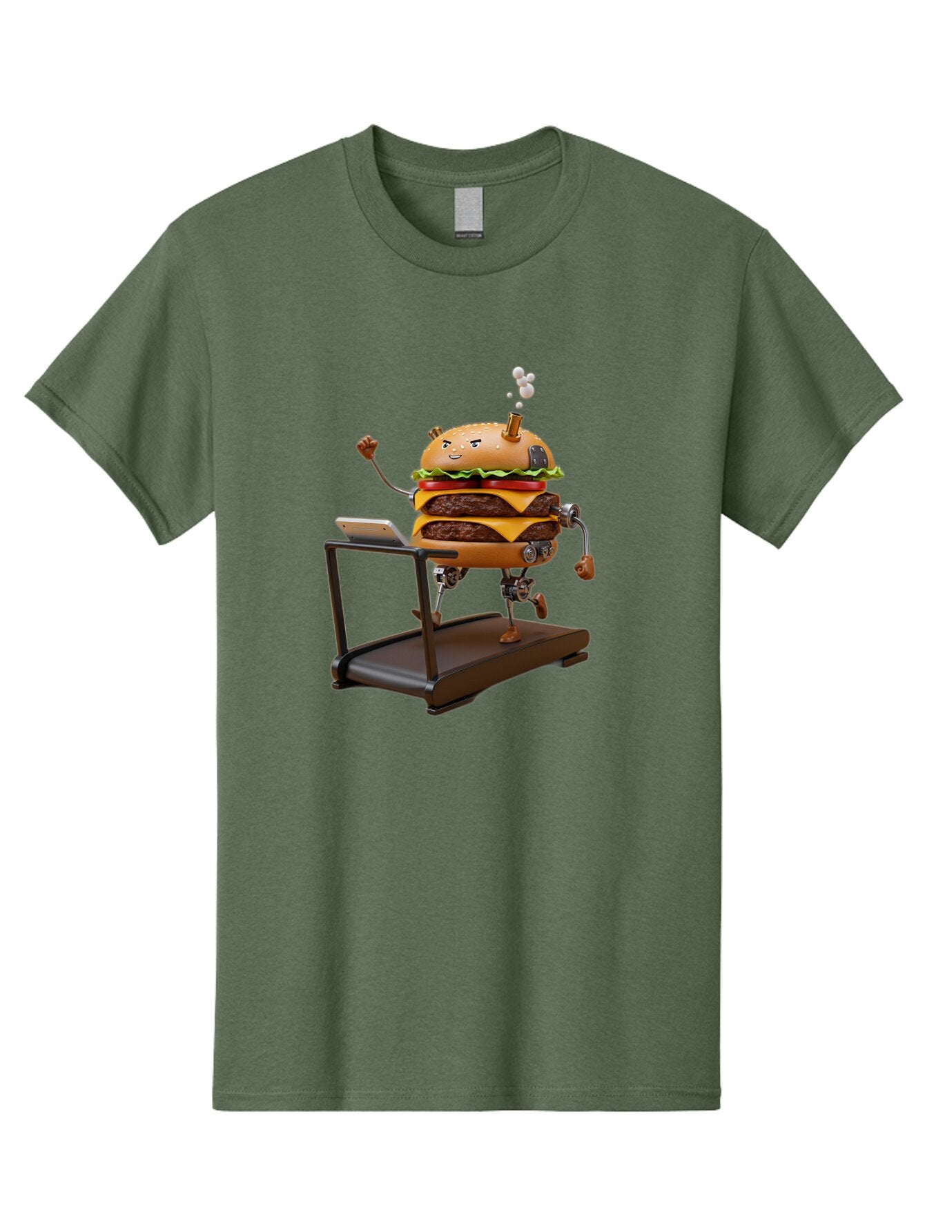 Burger-Running-On-Treadmill Men'S Graphic Tee, 100% Cotton, Comfortable Casual Summer Wear, Machine Washable, Vintage Camera, Old Camera, Antique Camera, Black Camera, Classic Photography, Photography Equipment, Nostalgic Device, Film Camera, Baq411 8